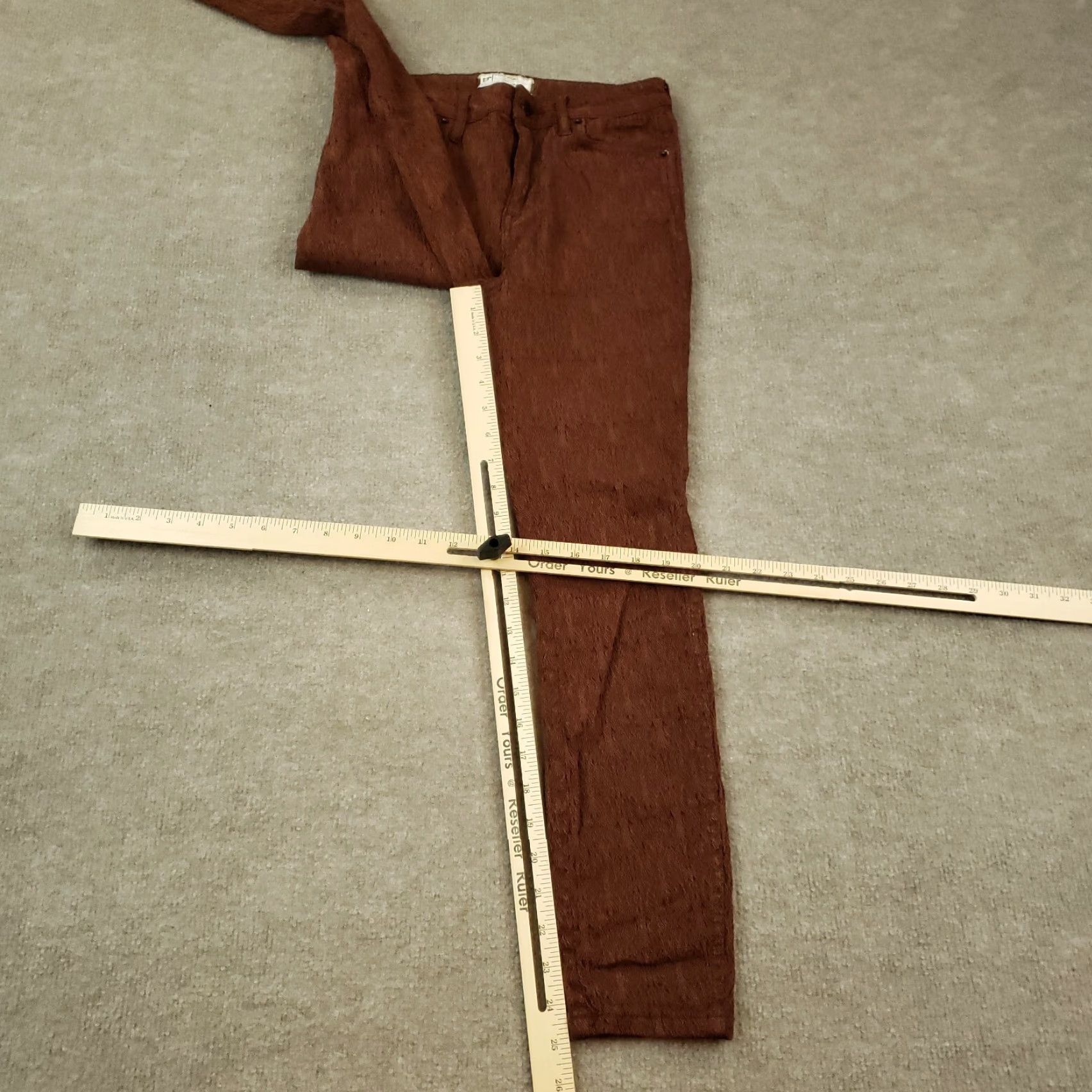 Free People Free People Brown Denim Skinny Jeans Women's Size 27x25 Size 27" / US 4 / IT 40 - 2 Thumbnail