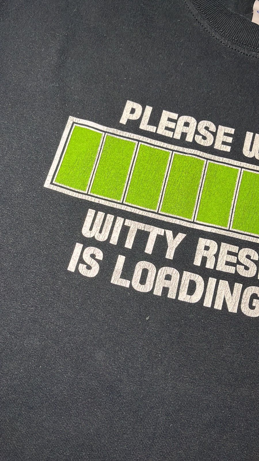 Vintage Vintage Witty Loading T-Shirt 73% Sarcasm in Progress Size US XL / EU 56 / 4 - 3 Thumbnail