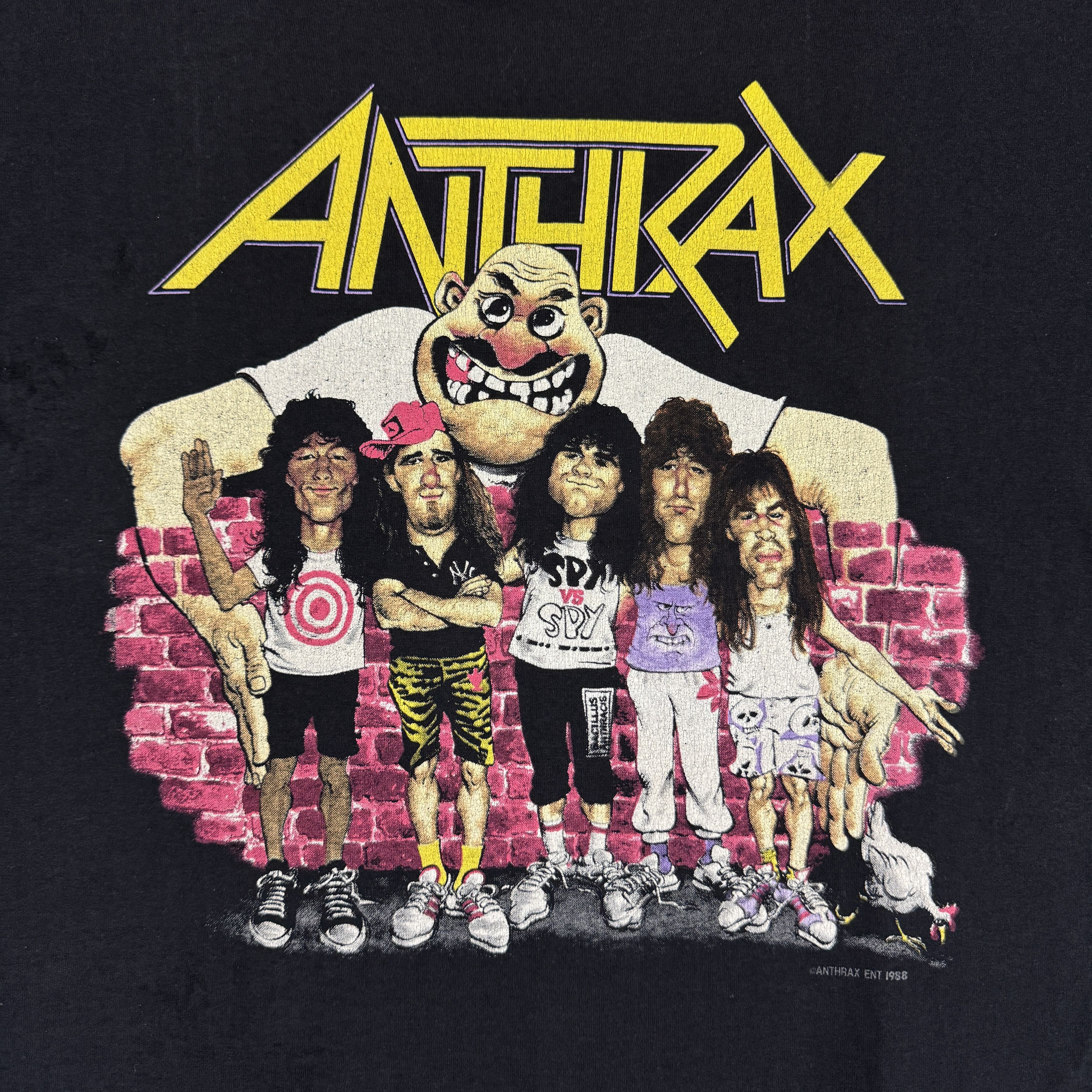 Band Tees Vintage 80s Anthrax Tour Shirt Size US XL / EU 56 / 4 - 5 Thumbnail