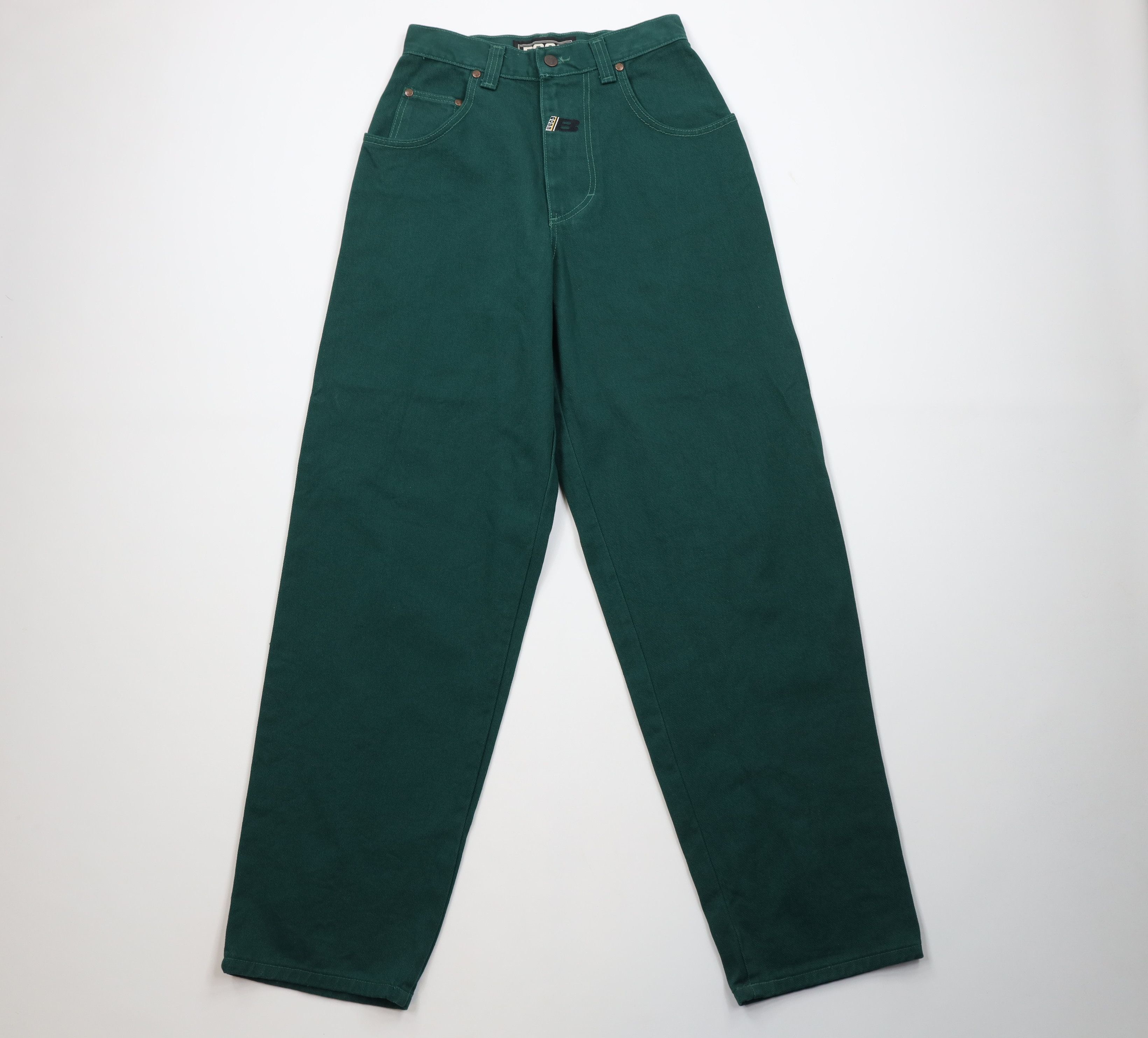 Vintage Deadstock Vintage 90s Boss Skateboard Denim Jeans Green USA Size US 29 - 1 Thumbnail
