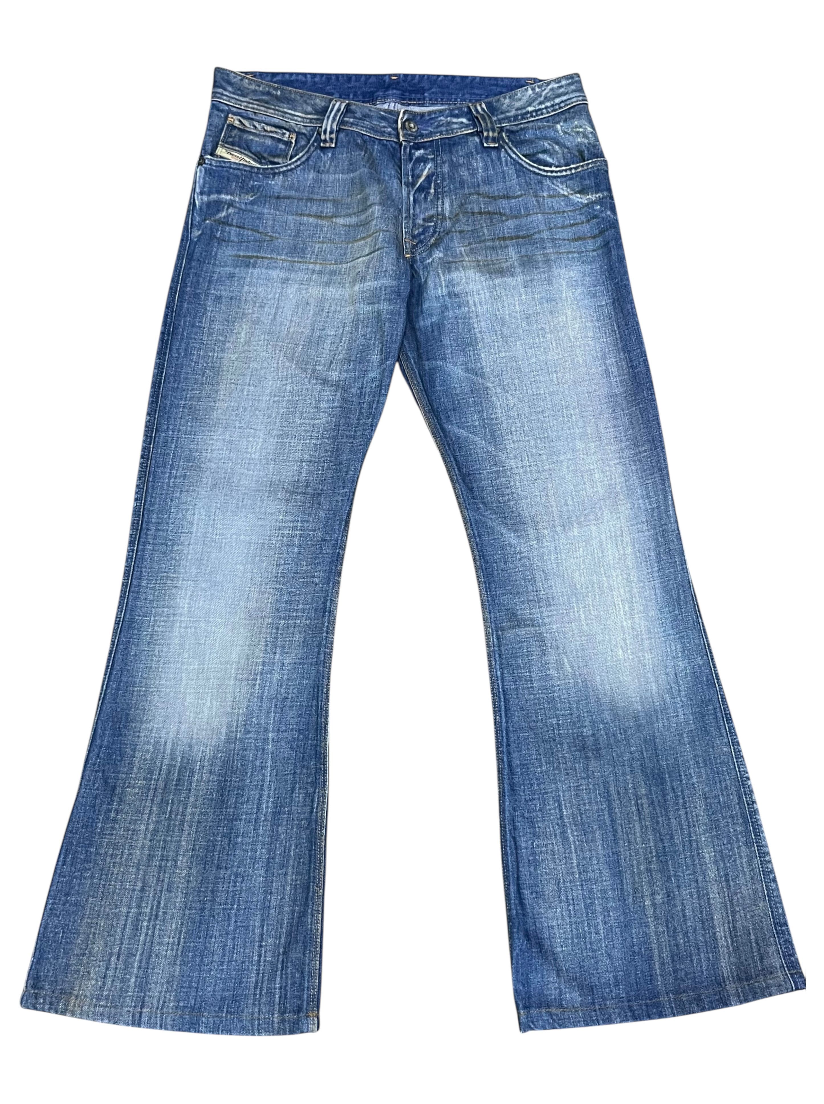 Diesel Diesel Koffha Distressed Flare Denim | Grailed