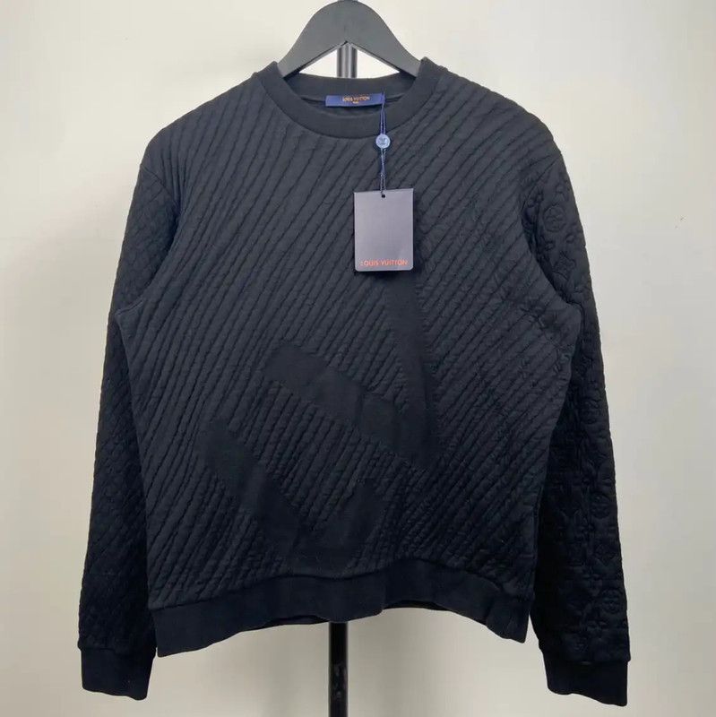 Louis Vuitton Black Cotton Long Sleeve Sweatshirt 0089
