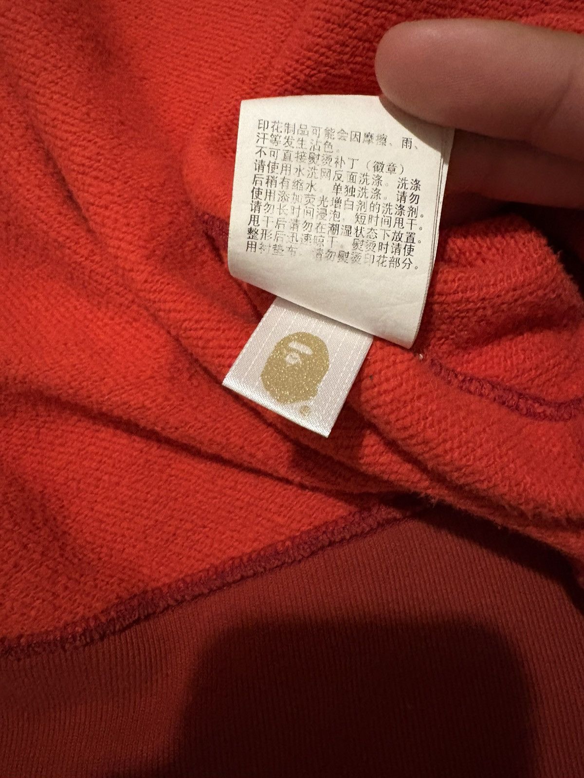 Bape Red Bape zip up hoodie Size US L / EU 52-54 / 3 - 9 Thumbnail
