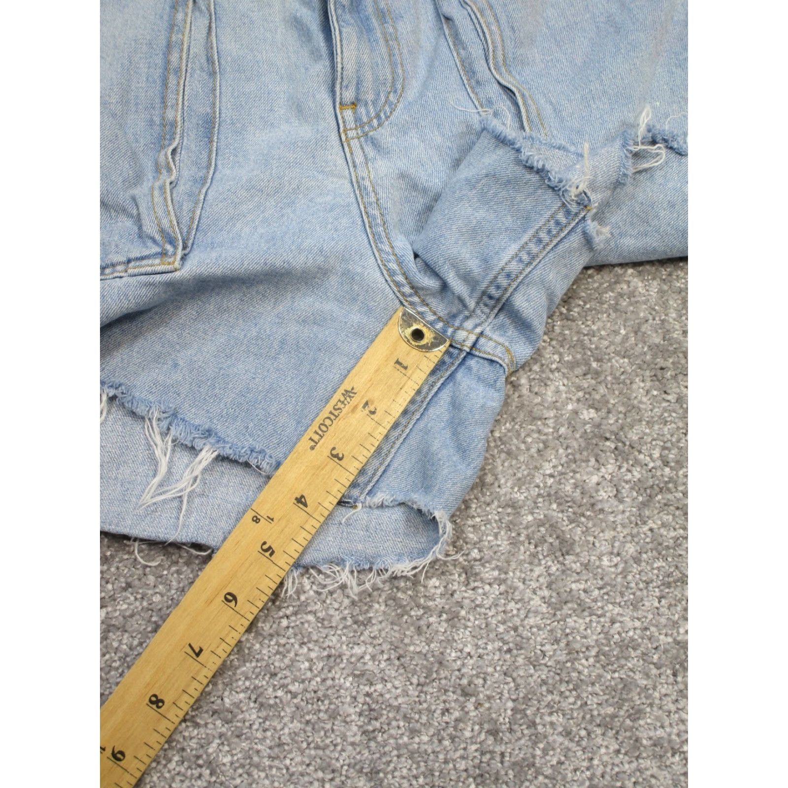 Rag & Bone Rag & Bone Shorts Womens 29 Light Wash Denim High Rise Cut Offs 3.5""} Size 29" - 6 Thumbnail