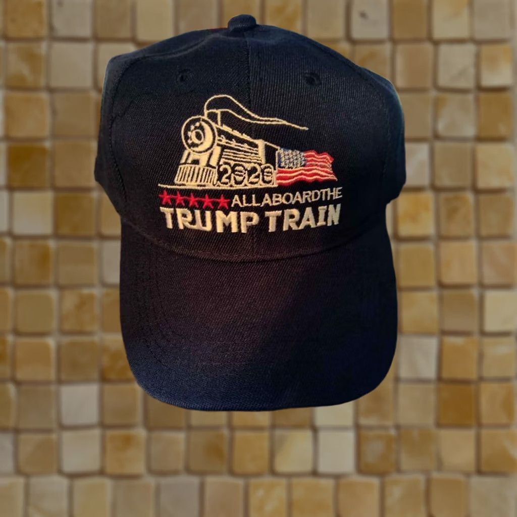 Vintage VINTAGE New Trump Keep America Great Blue HAT TRUMP TRAIN ALL ABOARD ADJUSTABLE OSFM Size ONE SIZE - 1 Preview