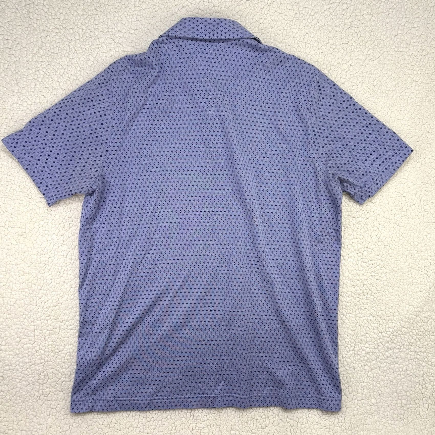 Hart Schaffner Marx Hart Schaffner Marx Polo Shirt Mens Large Blue Geometric Print 100% Cotton Golf Casual Size US L / EU 52-54 / 3 - 4 Thumbnail