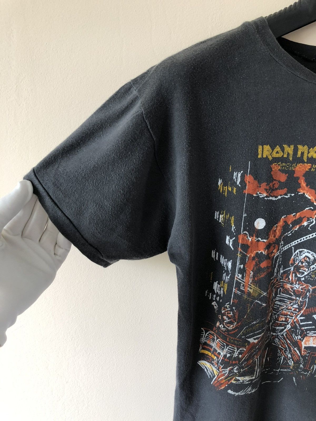 Iron Maiden × Vintage Vintage 80s Iron Maiden deconstructive rare shirt tee Size US S / EU 44-46 / 1 - 10 Thumbnail