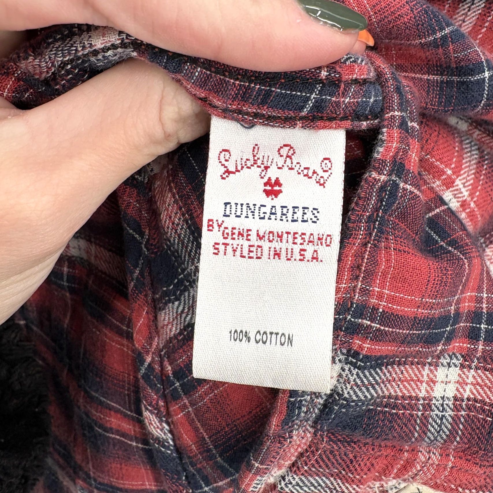 Lucky Brand Lucky Brand Shirt Mens M Red Plaid Western Pearl Snap Button Flannel Rodeo Shirt Size US M / EU 48-50 / 2 - 6 Thumbnail