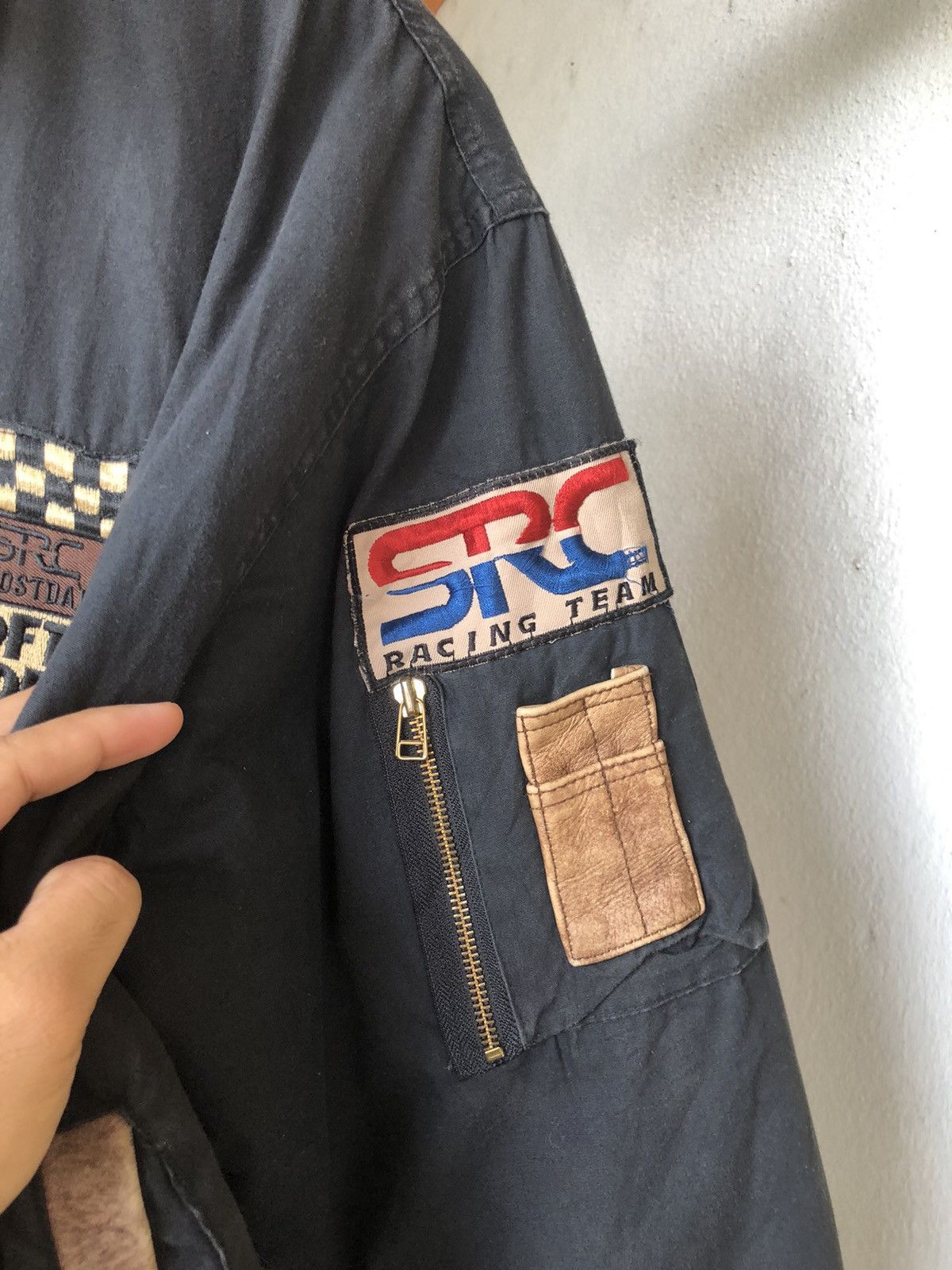 Vintage Vintage SRC Racing Team Hi-Tech Multi Patches Bomber Jacket Size US L / EU 52-54 / 3 - 8 Thumbnail