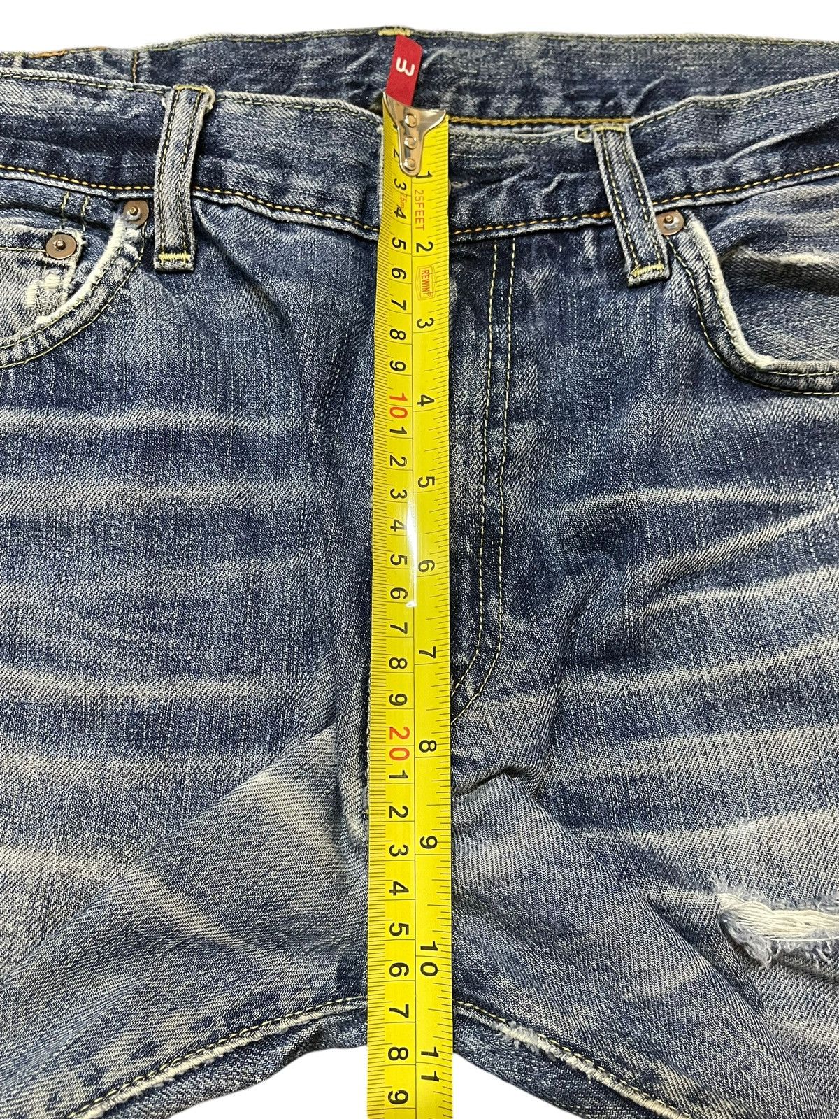 Uniqlo Vintage Y2K Uniqlo Blue Faded Wash Whiskers Straight Leg Fit Size US 32 / EU 48 - 15 Thumbnail