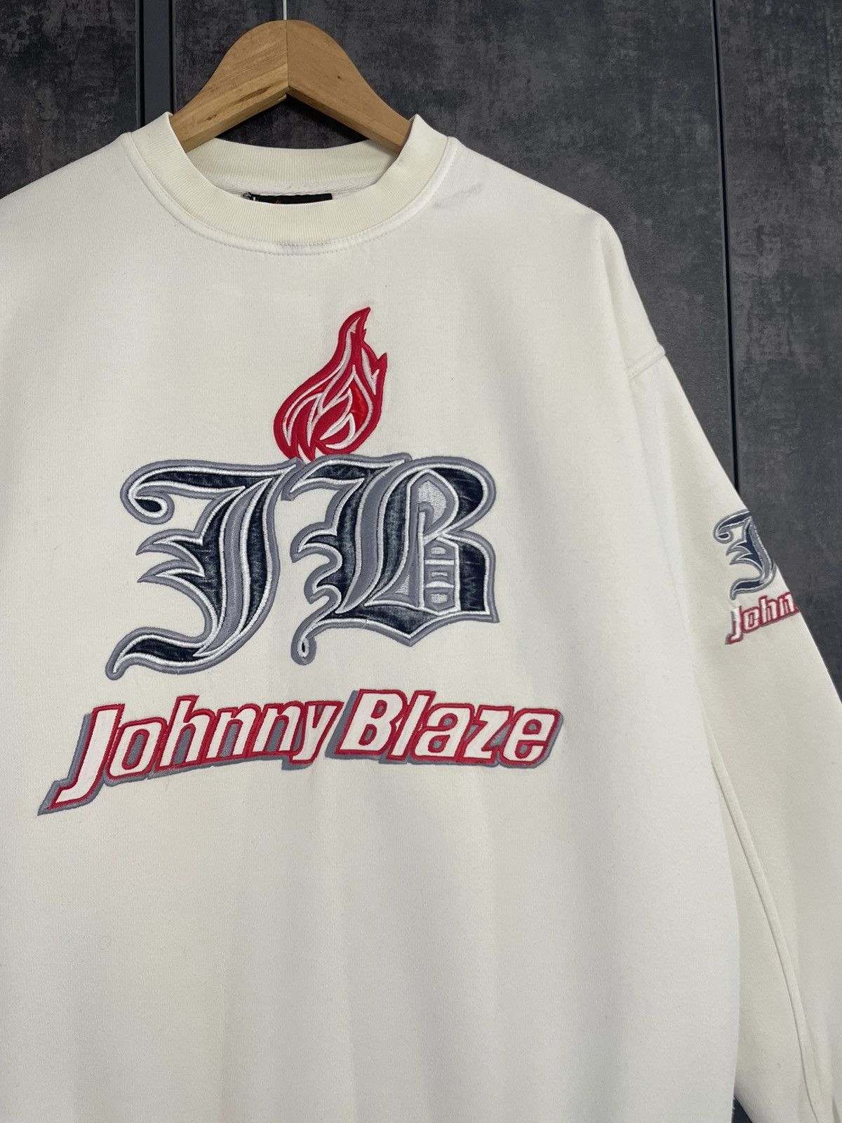Vintage Rare Johnny Blaze NYC Method Man Milk Boxy Sweatshirt Rap Size US L / EU 52-54 / 3 - 6 Thumbnail