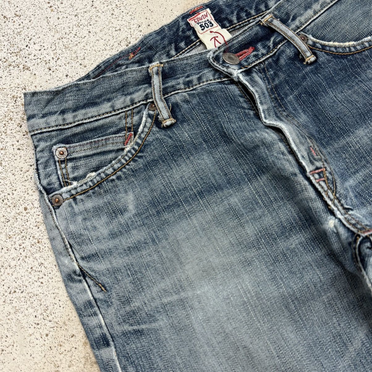 Edwin Miss Edwin 503 Rude Distressed Japanese Denim Pants Size 28" / US 6 / IT 42 - 8 Thumbnail