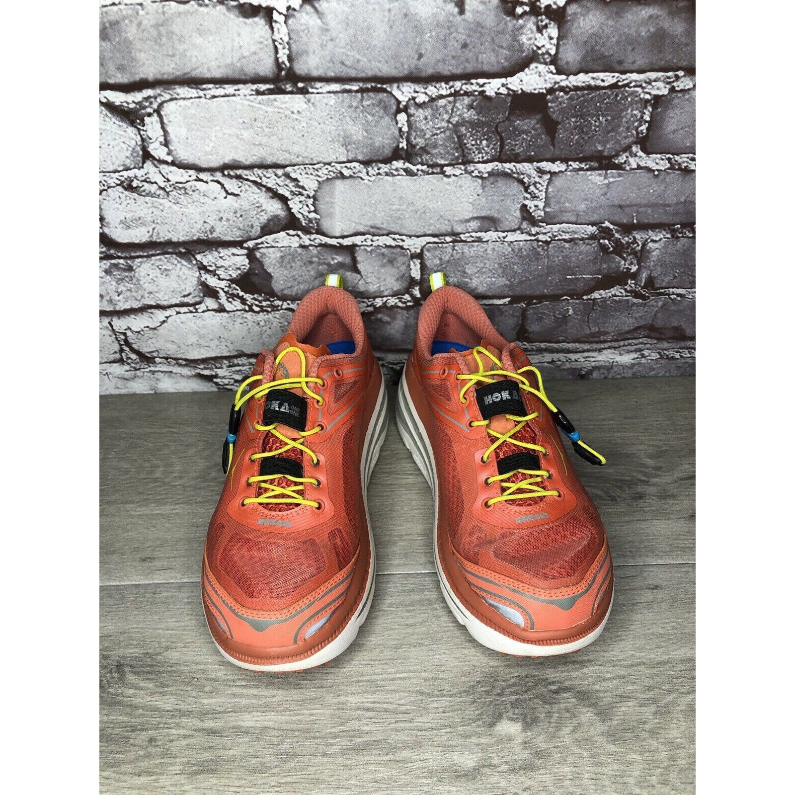 Hoka Hoka One One Bondi 3 Coral Orange Synthetic Lace Up Gym Runn Size US 7.5 / IT 37.5 - 18 Thumbnail