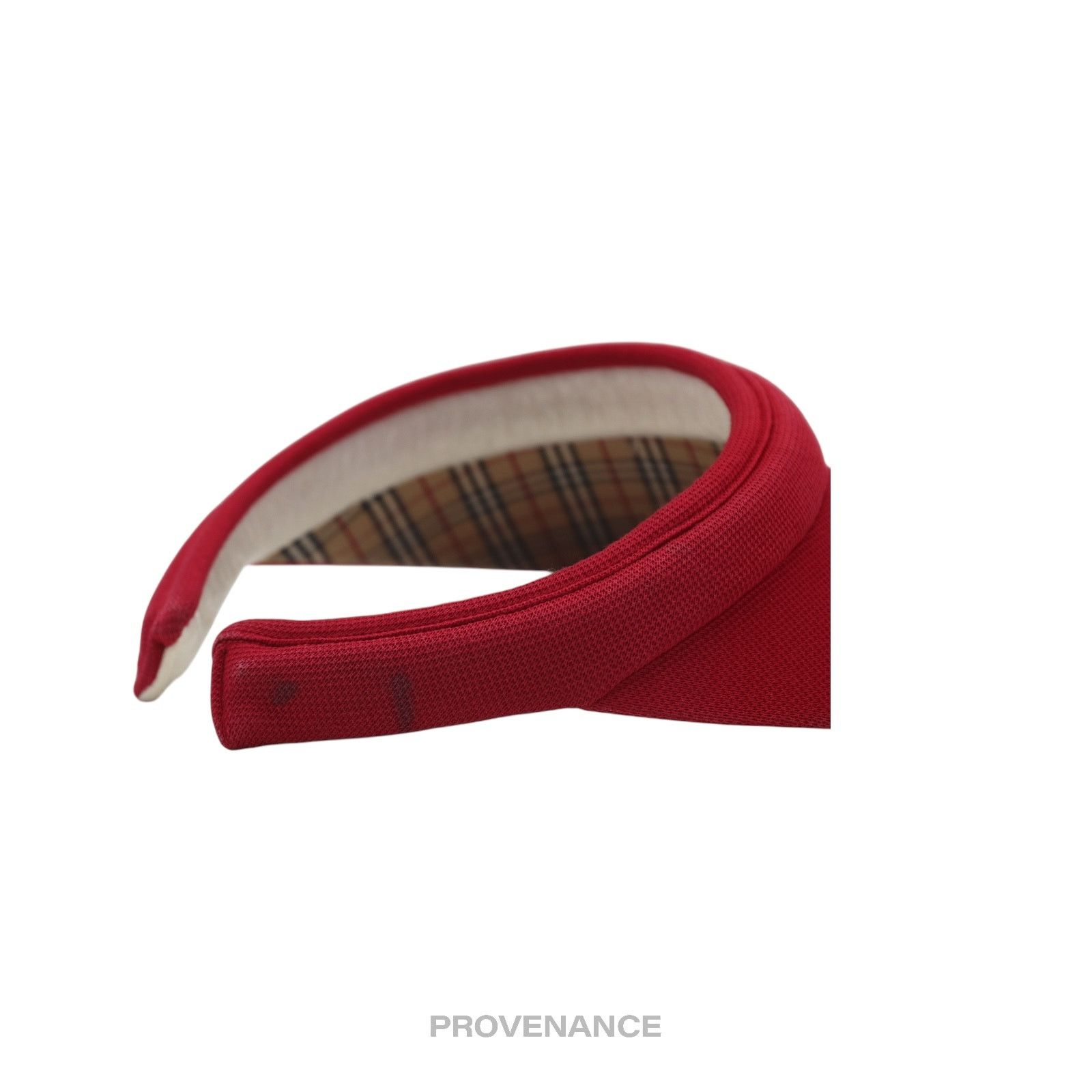 Burberry 🔴 Burberry Golf Knight Logo Visor - Nova Check Red Size ONE SIZE - 10 Thumbnail