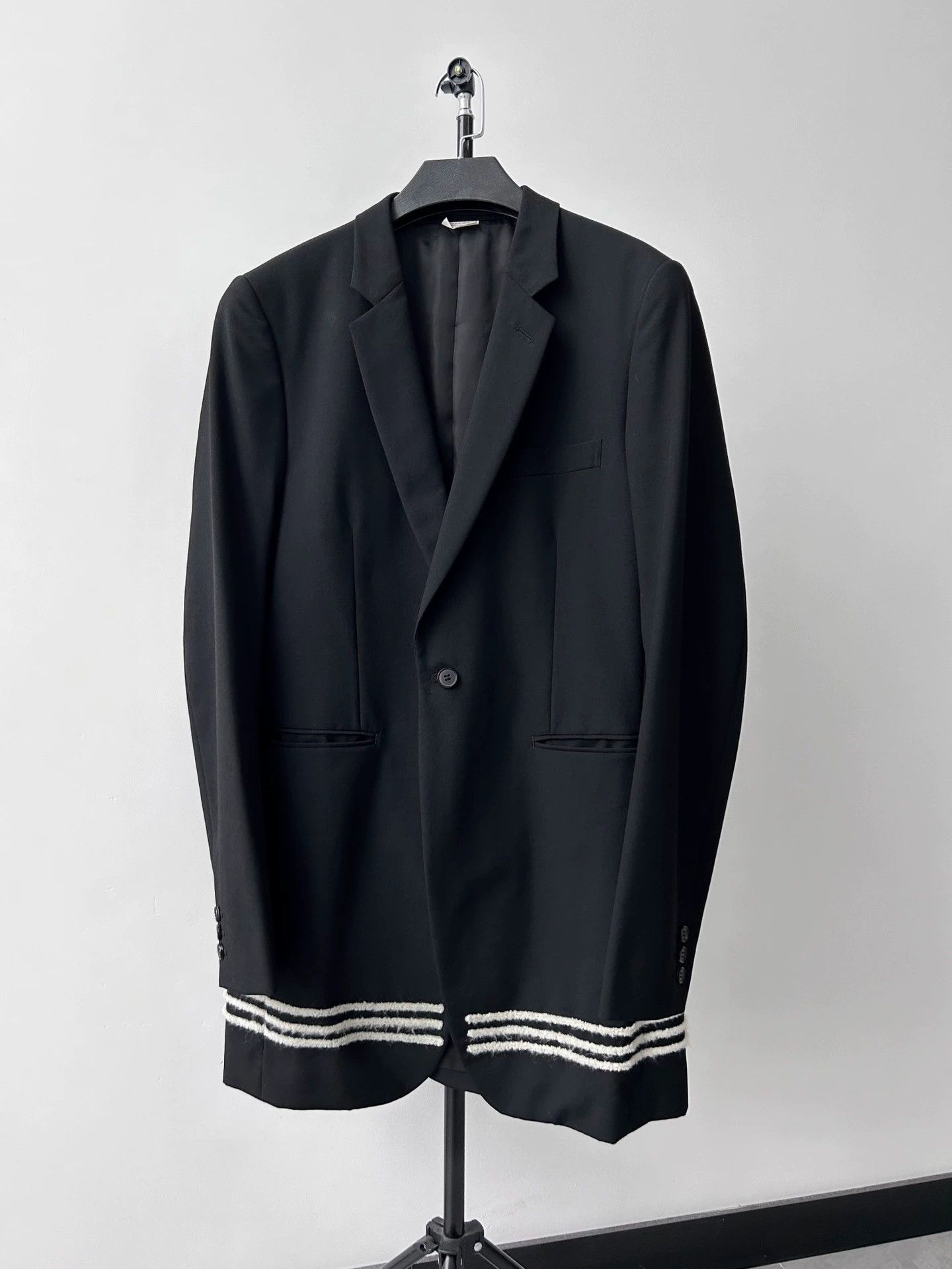 Comme des Garcons CDG Homme Plus 13s Flocked Long Blazer M Size US M / EU 48-50 / 2 - 2 Thumbnail