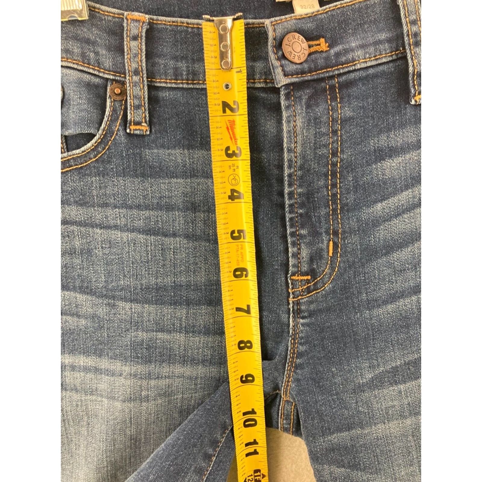J.Crew J.CREW Women's 32x28 Medium Wash Straight Jeans Denim Regular Fit Blue Size 24" / US 00 / IT 34 - 4 Thumbnail