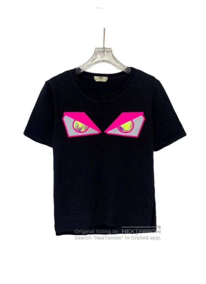 Fendi Fendi Monster Eye Black Cotton T. Size US M / EU 48-50 / 2 - 1 Thumbnail