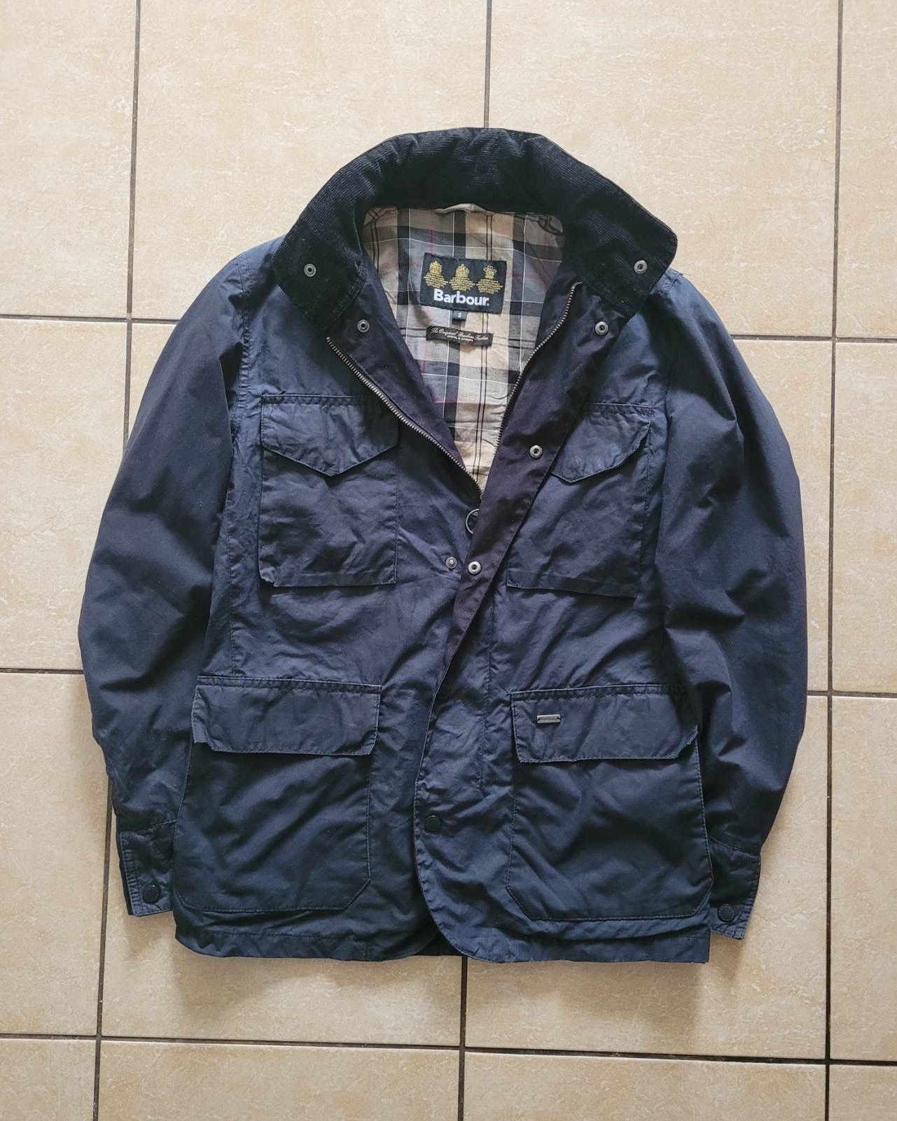Pre-owned Barbour Teilored Sapper Wax Jacket In Navy