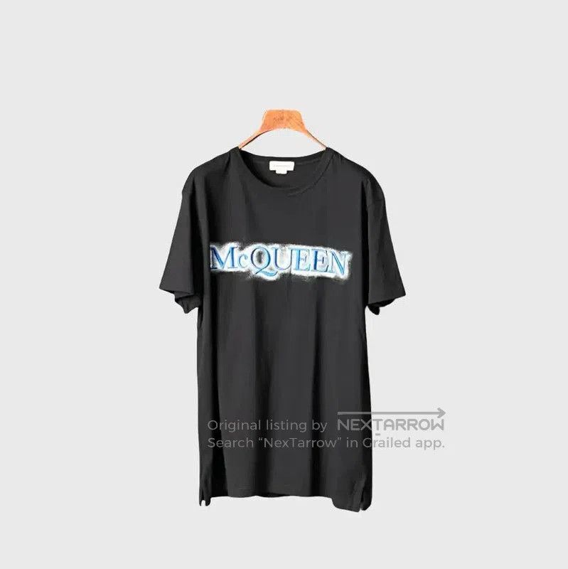 Alexander McQueen Alexander McQueen Men's Black Logo T-Shirt . Size US XS / EU 42 / 0 - 1 Thumbnail