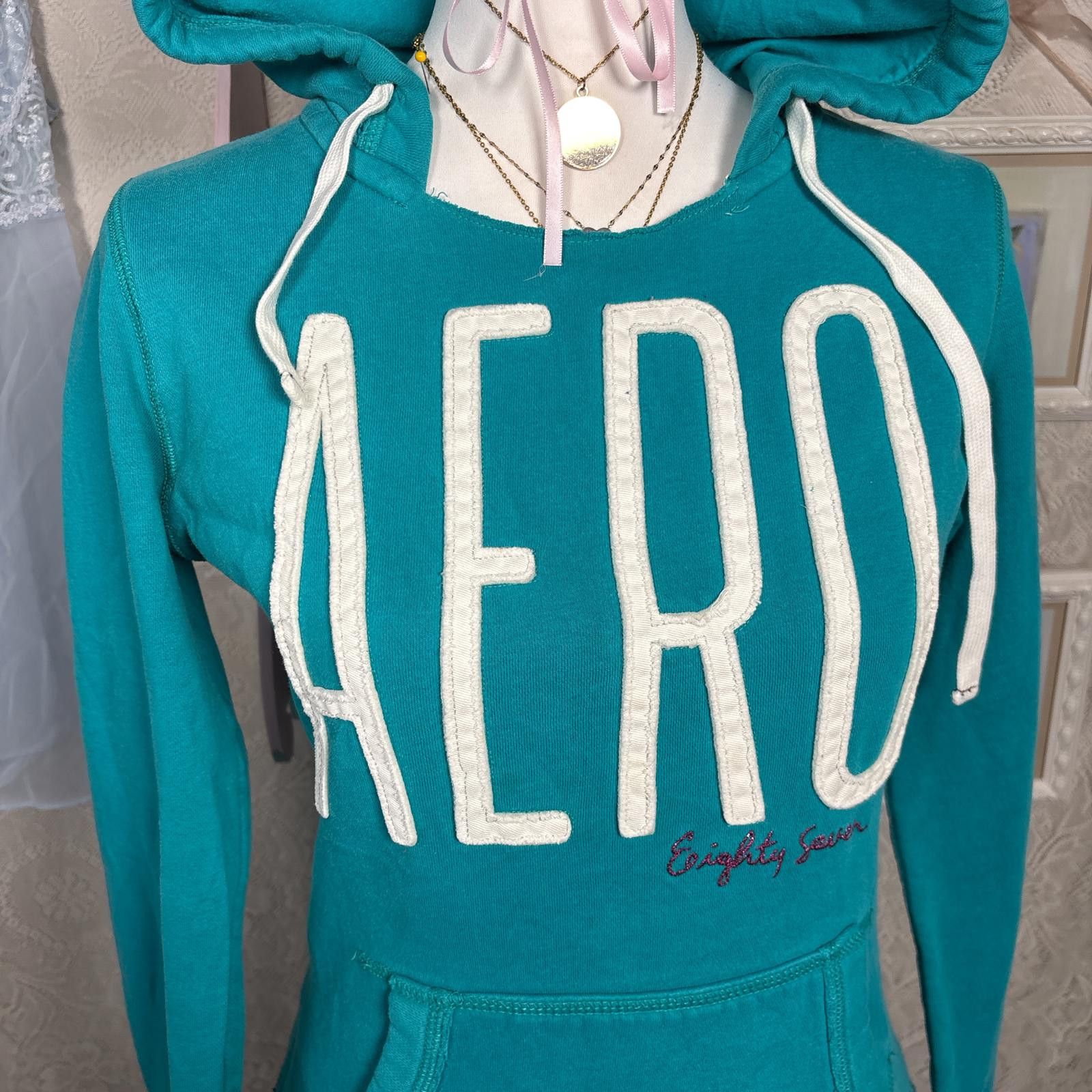 Aeropostale y2k blue Aeropostale fitted hoodie Size M / US 6-8 / IT 42-44 - 3 Thumbnail