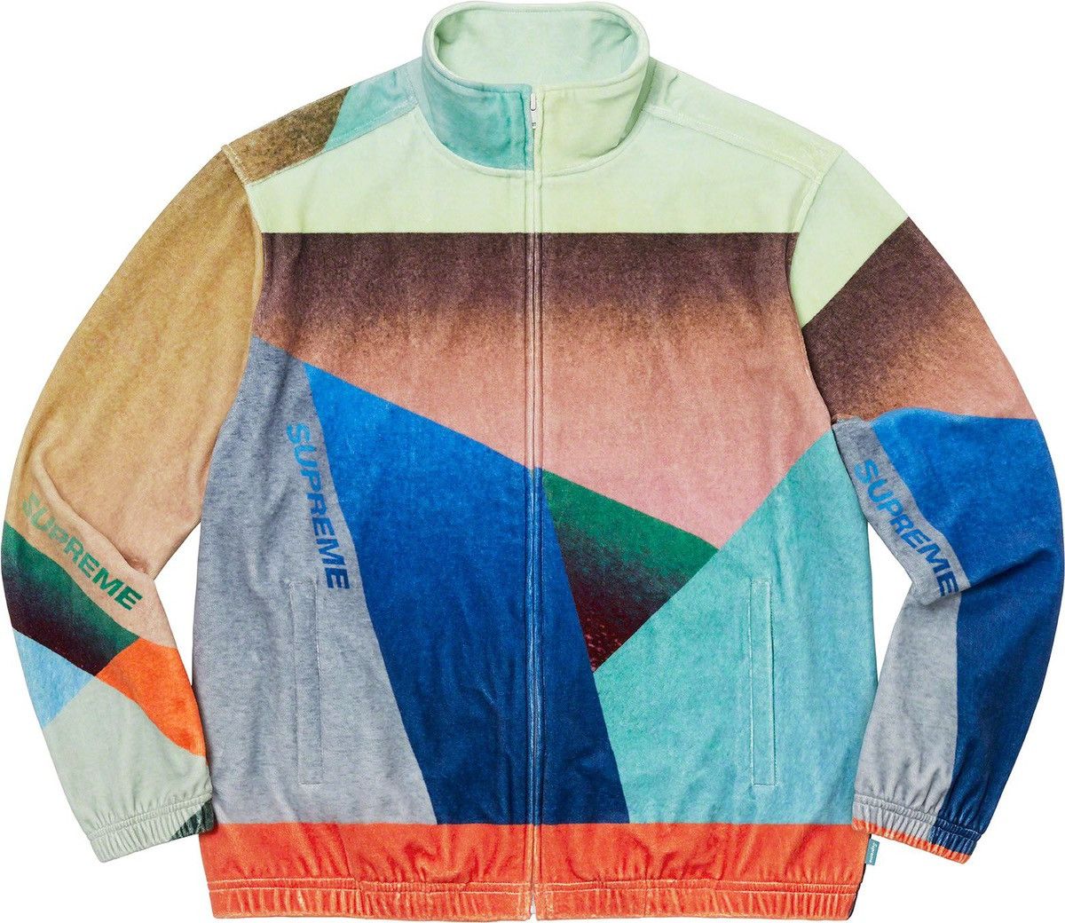 Supreme Geo Velour Track Jacket Multicolor Medium