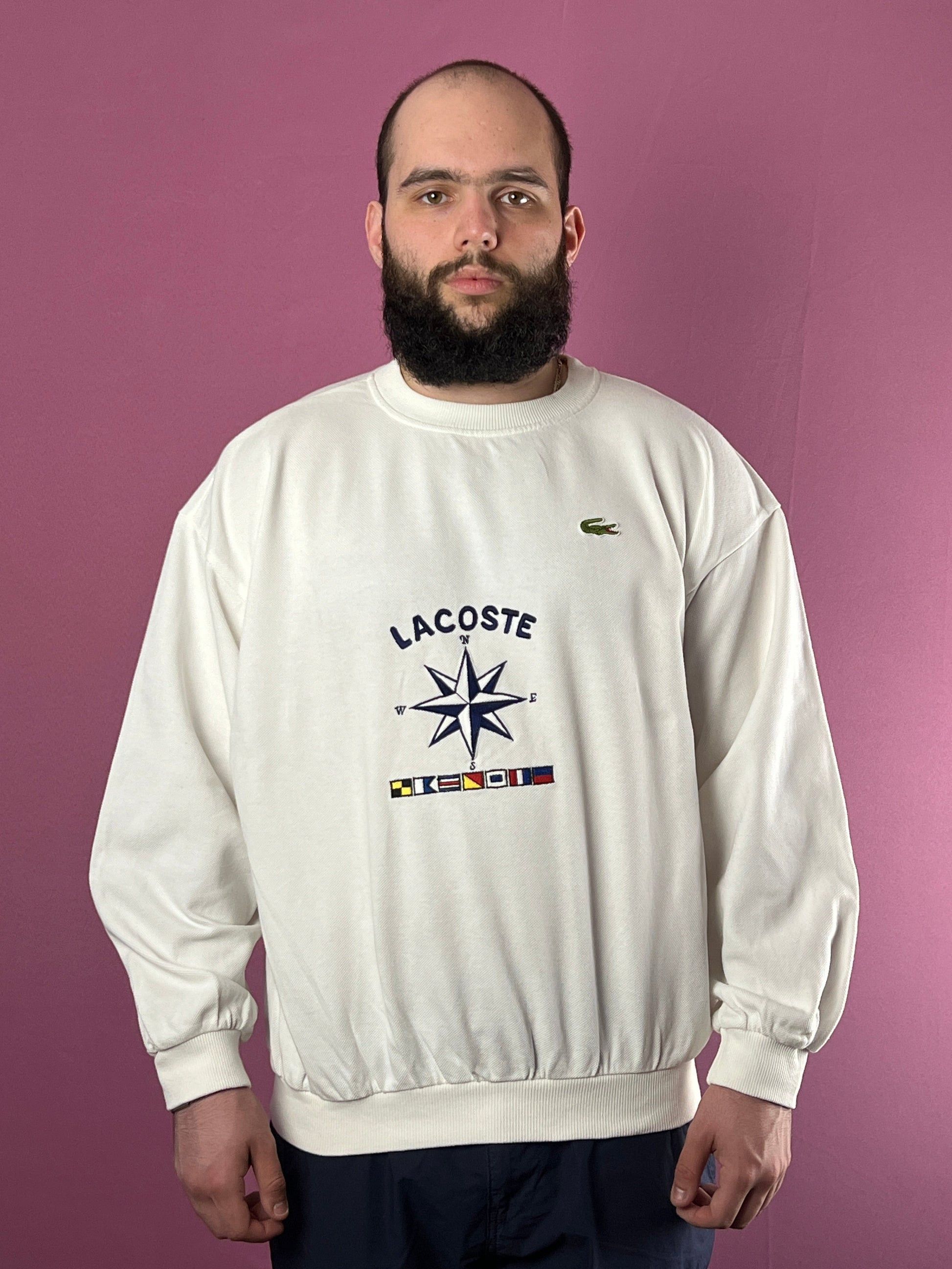 Lacoste Chemise Lacoste Vintage Men's Compass Rose Sweatshirt – XXL Size US XXL / EU 58 / 5 - 1 Thumbnail