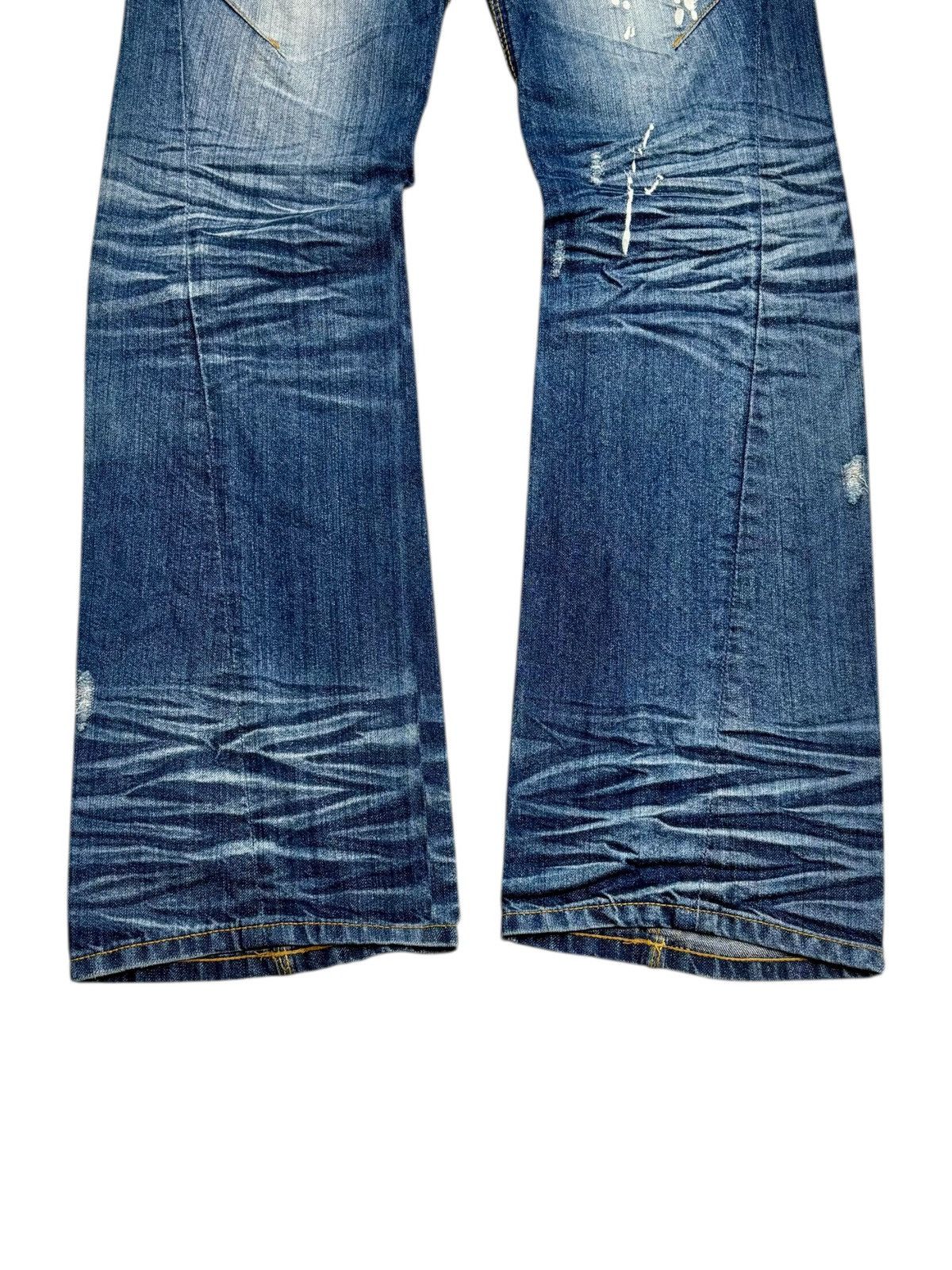 Isamu Katayama Backlash 2000s Hideway Nicole - Flared Whisker Denim Pants Size US 29 - 6 Thumbnail