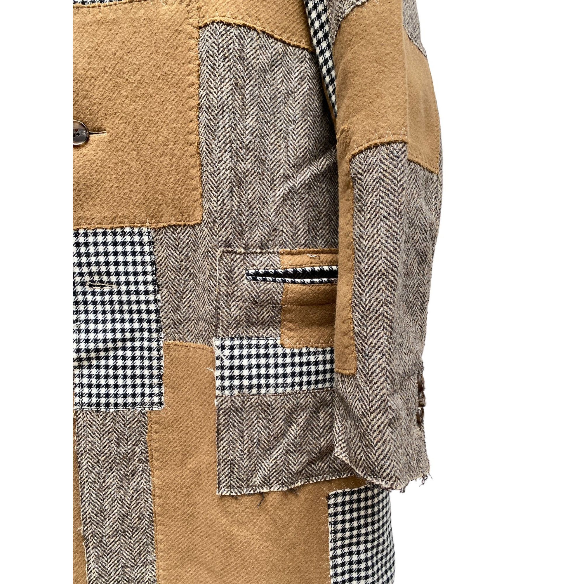 Maison Margiela 1/1 Sample FW 2017 Patchwork Wool Coat Size US M / EU 48-50 / 2 - 8 Thumbnail