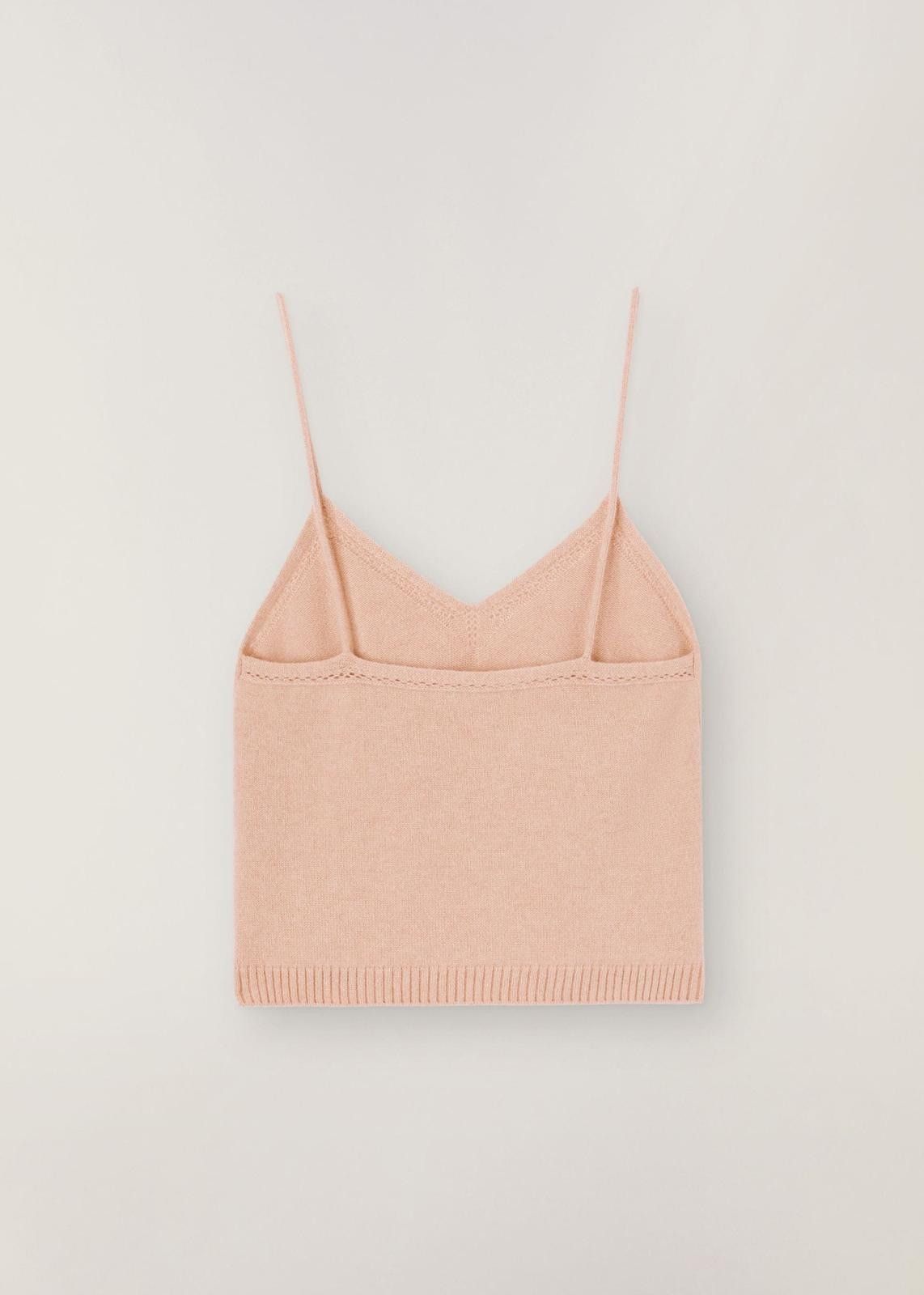 Loro Piana o1srvl11e1024 Cocooning Fine Ajour Tank Top in Pink Size M / US 6-8 / IT 42-44 - 2 Thumbnail
