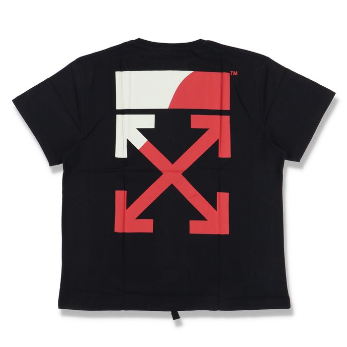 OFF-WHITE Slim Fit Split Logo Print T-Shirt Black/White/Red Men's - SS19 -  US