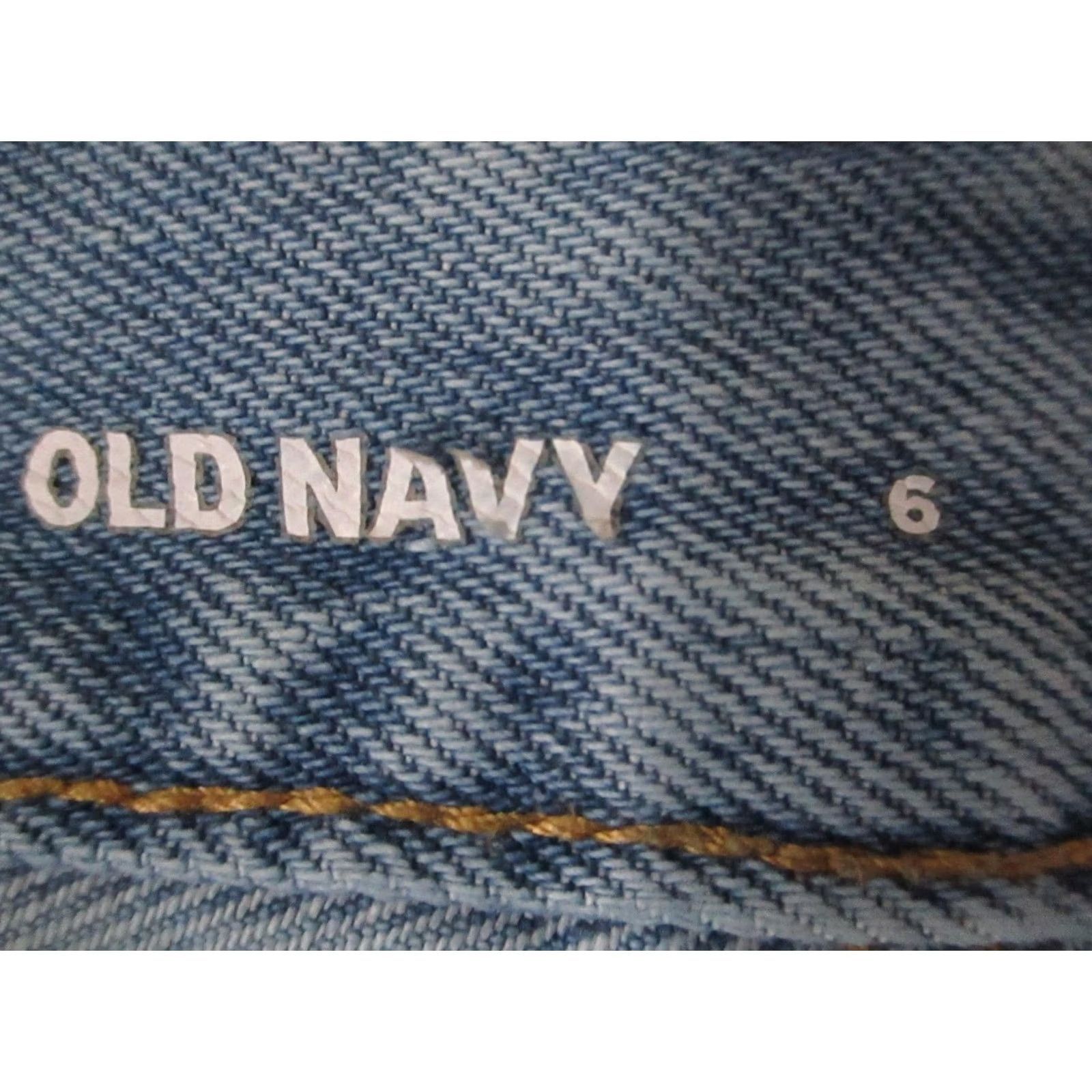 Old Navy Old Navy Jeans Womens 6 Blue High Rise Slouchy Straight Distressed Crop 29x24 Size 28" / US 6 / IT 42 - 5 Thumbnail