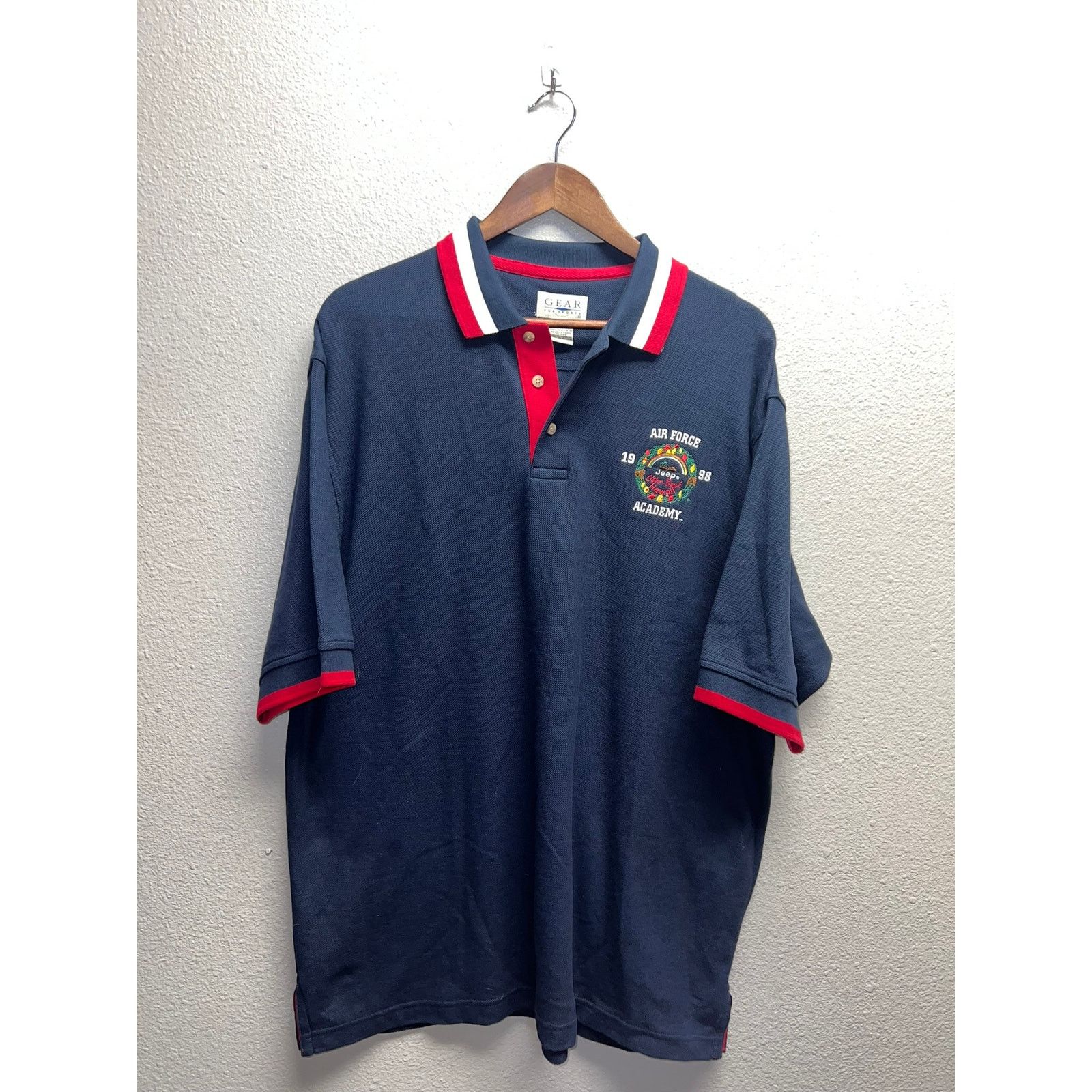 Vintage Vintage Jeep Bowl Hawaii Polo Shirt O'Ahu Air Force 90s L Size US L / EU 52-54 / 3 - 1 Thumbnail