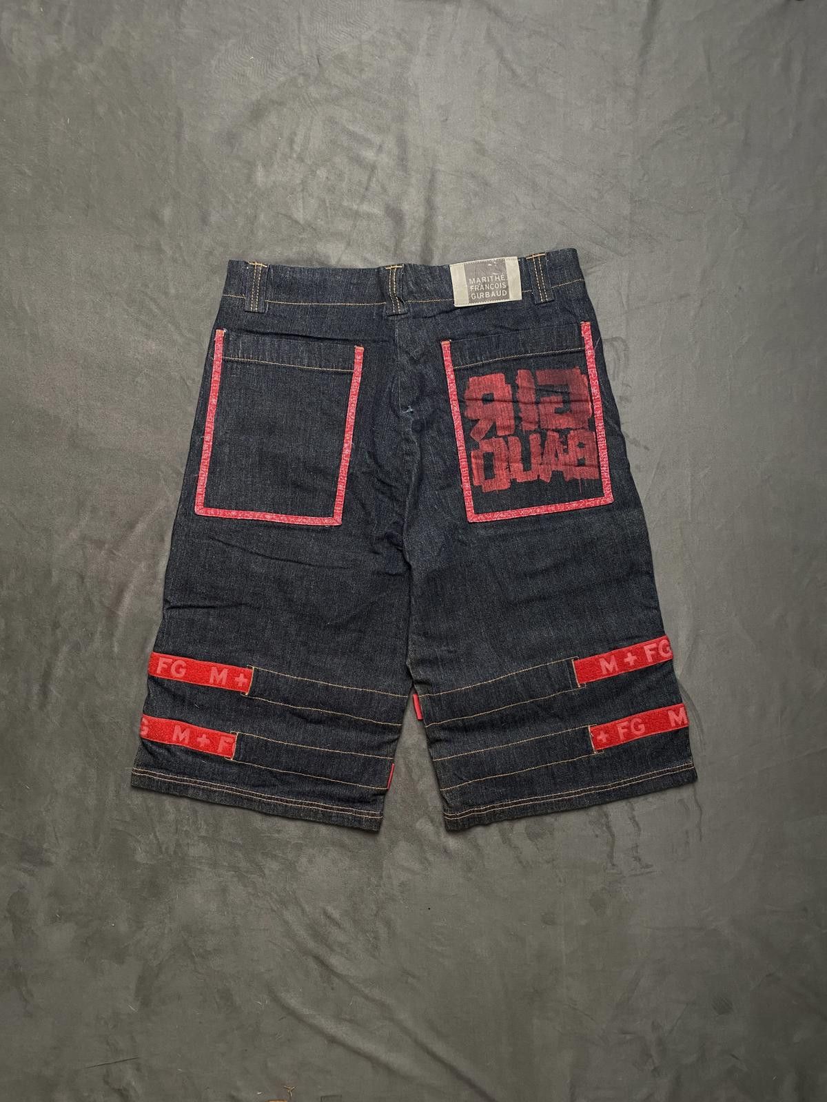 Marithe + Francois Girbaud 90s Marithe Francois Girbaud Spell Out Straps Baggy Shorts Size US 34 / EU 50 - 7 Thumbnail