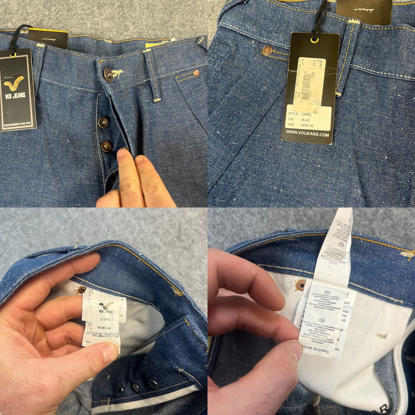Twisted X Voi Jeans Mens Jeans Regular Tapered Arc 30 30 Blue 00s Y2K Twisted BNWT Denim 5-Pocket Mens Size US 30 / EU 46 - 8 Thumbnail