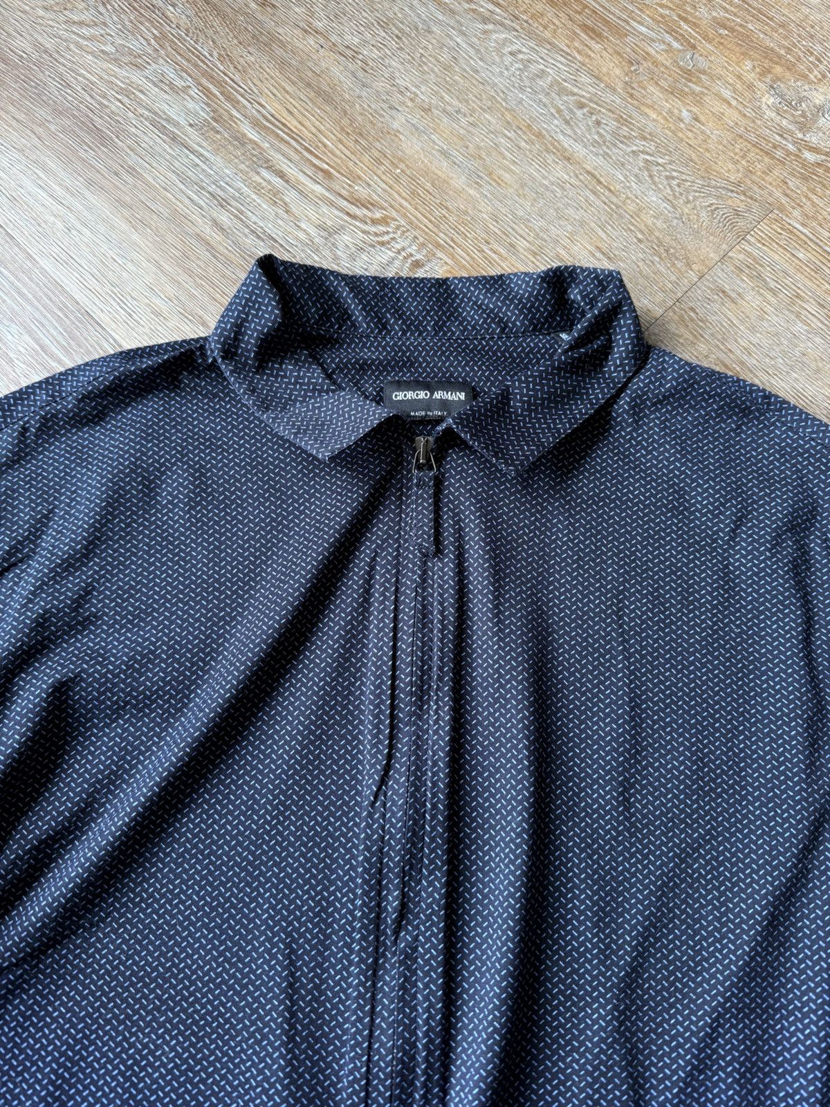 Giorgio Armani × Vintage Vintage Giorgio Armani Zip-Up Shirt Size US S / EU 44-46 / 1 - 2 Thumbnail
