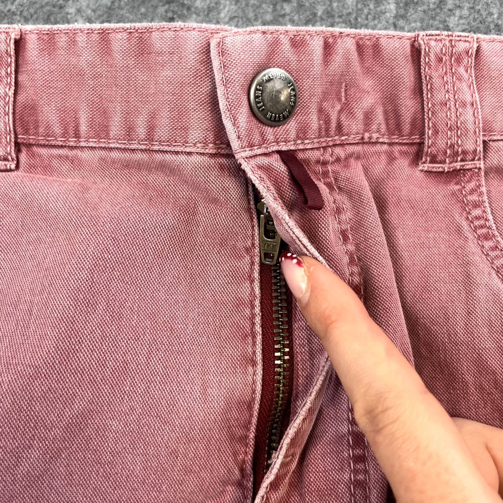 Vintage Meyer Chino Trousers Pants Straight 32 Pink Salmon Stretch Comfort Men Regular 5-Pocket Size US 32 / EU 48 - 7 Thumbnail