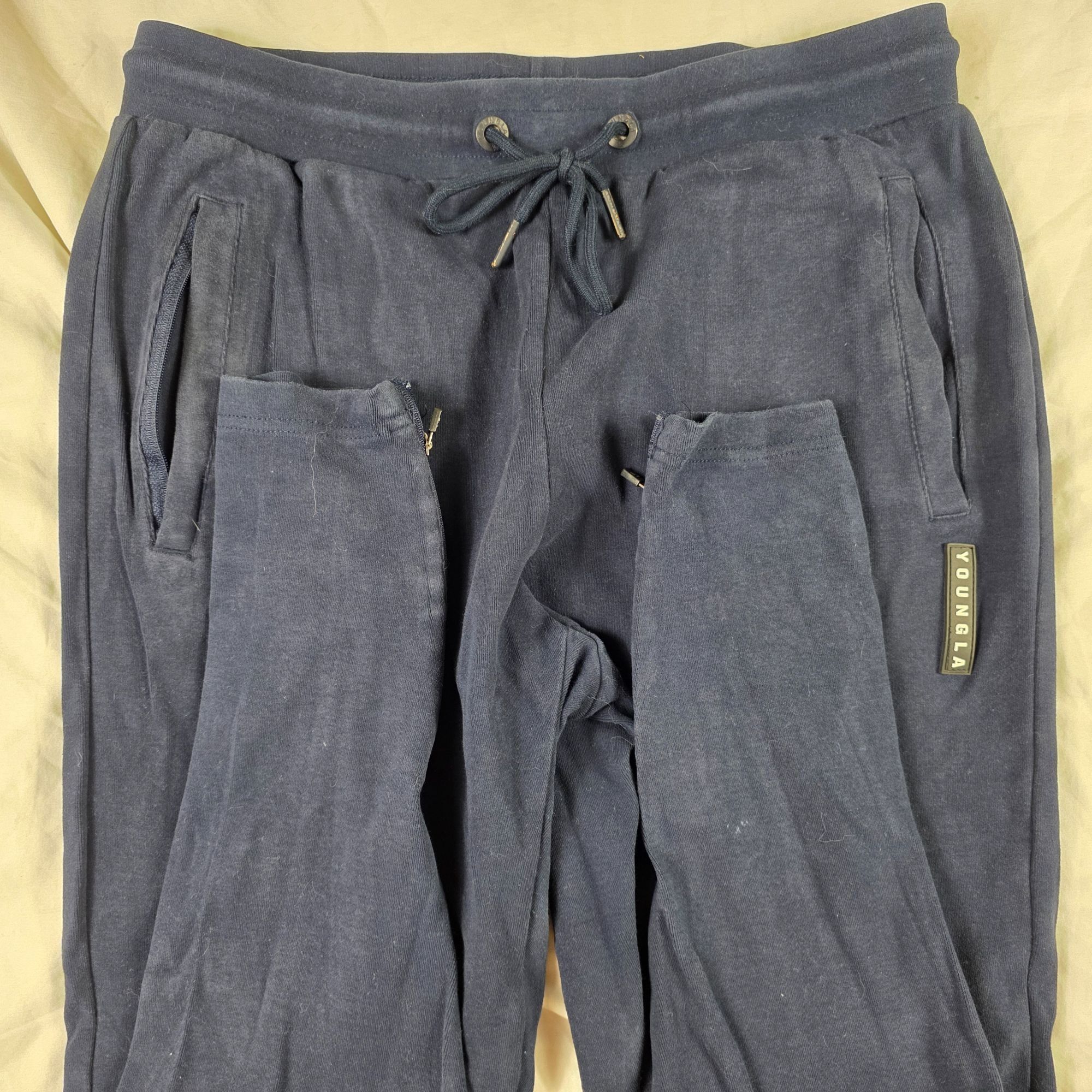 YoungLA YoungLA Mens Medium Navy Joggers Lightweight Casual Lounge P Size US 30 / EU 46 - 3 Thumbnail