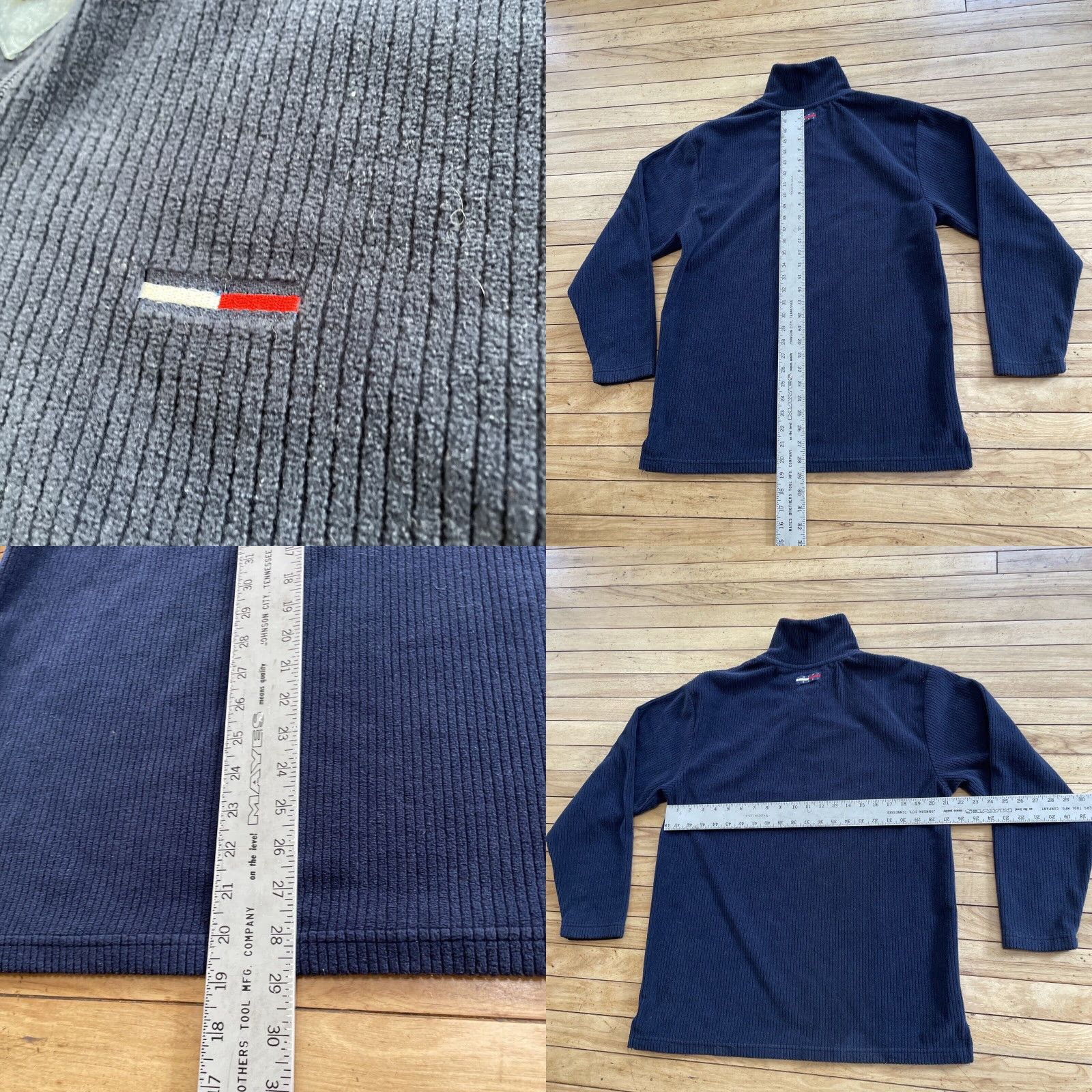 Vintage VINTAGE Tommy Jeans Fleece Sweater Men M Blue 90s Y2k 1/4 Zip Pendant Turtleneck Size US M / EU 48-50 / 2 - 8 Thumbnail