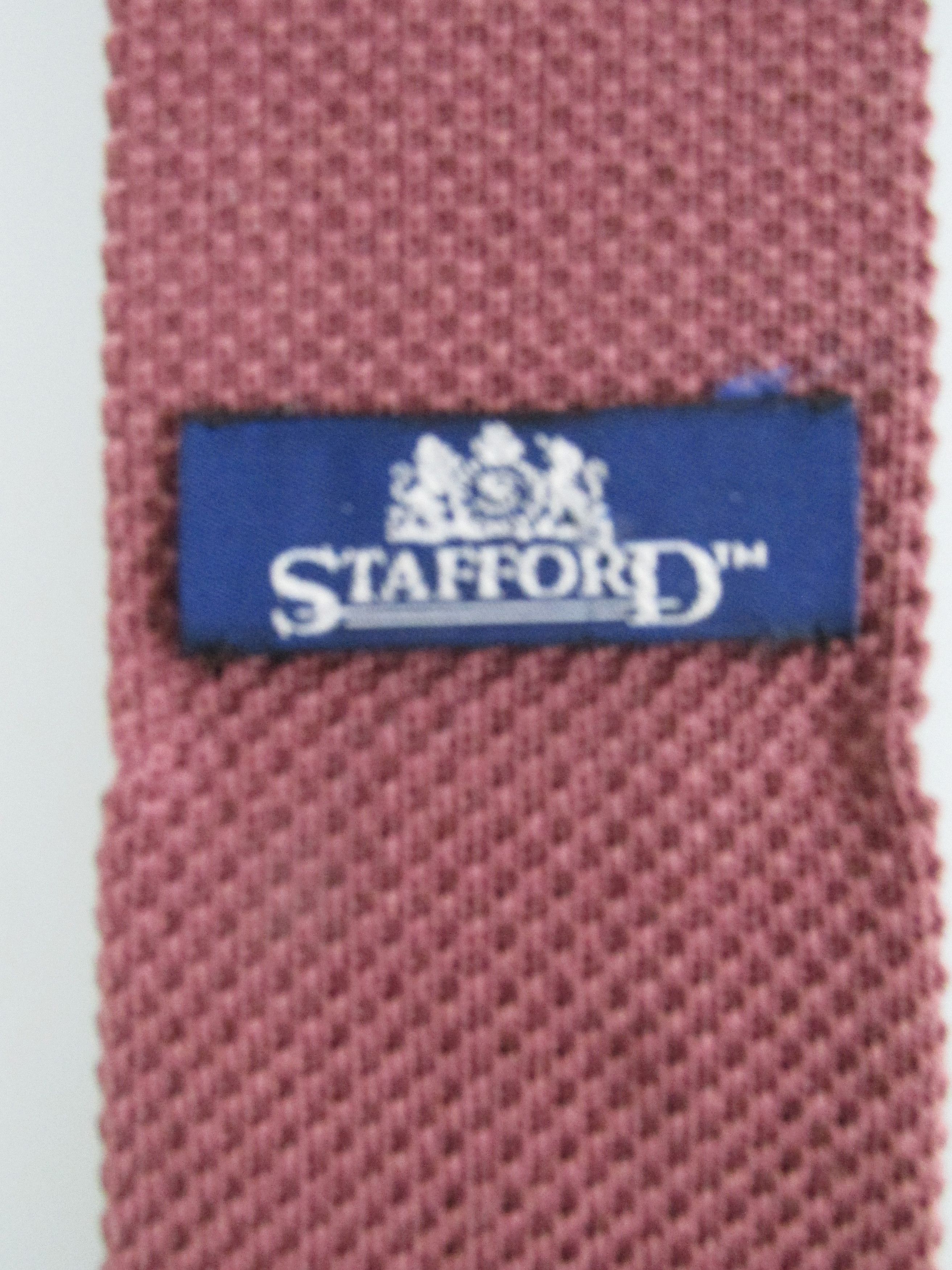 Stafford Stafford Flat/Square Bottom Vintage Men's Cotton Knit Tie Size ONE SIZE - 5 Thumbnail