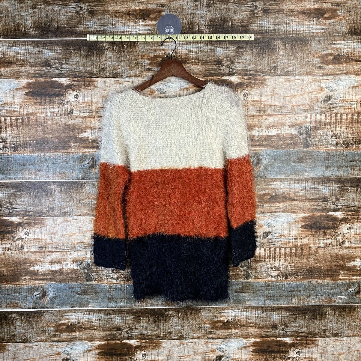 Japanese Brand DL Style Collection Orange shaggy fur mohair Knitwear #C1055 Size M / US 6-8 / IT 42-44 - 12 Thumbnail
