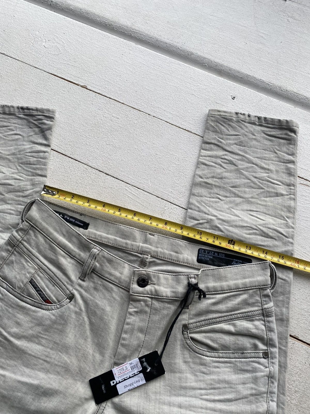 Diesel NWT Luxury Y2K Diesel Belthy Slim Boyfriend Jeans Distressed Size 27" / US 4 / IT 40 - 15 Thumbnail