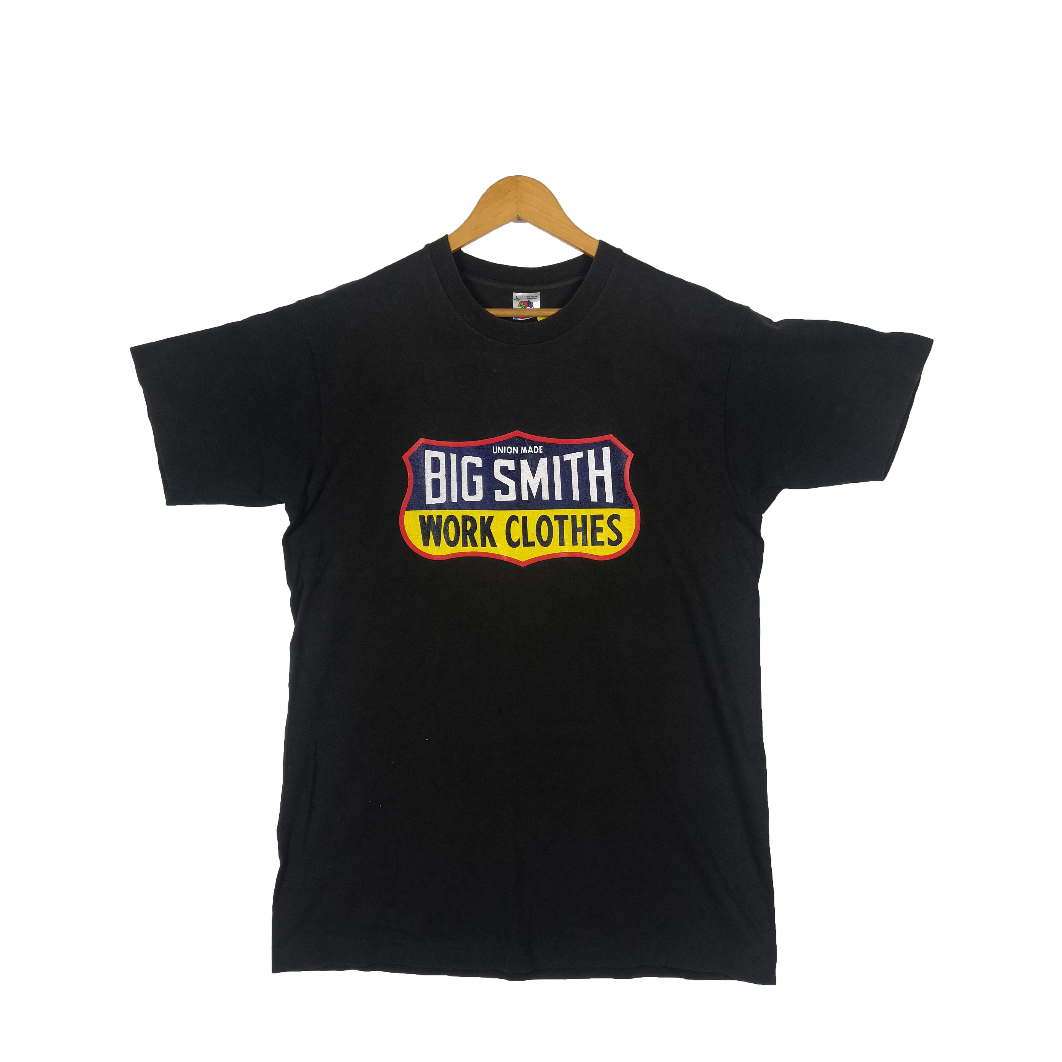 Vintage Vintage 90s Union Made Big Smith Work Clothes T-Shirt Tees Size US M / EU 48-50 / 2 - 1 Thumbnail