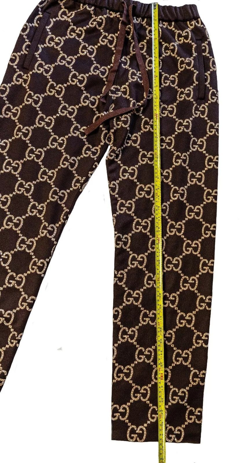 Gucci GUCCI NOJUM 690487 Brown Embroidered Trouser Pant Track Size US 28 / EU 44 - 2 Thumbnail