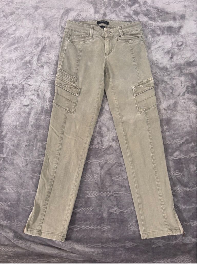 White House Black Market Women's White House Black Market Green Cargo Pants Size 2R Size 28" / US 6 / IT 42 - 1 Thumbnail