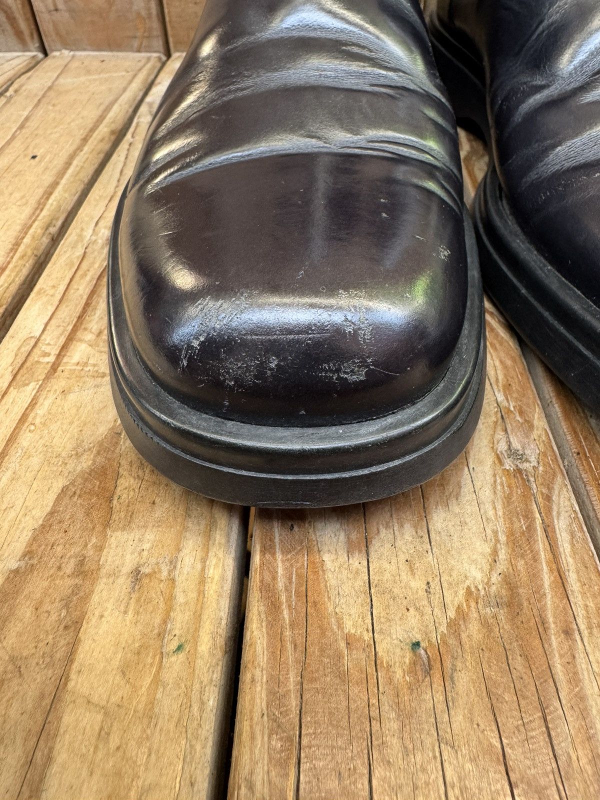 Prada Prada Men’s shinny patent black leather boots Sz USA 9 UK 8 Size US 9 / EU 42 - 5 Thumbnail