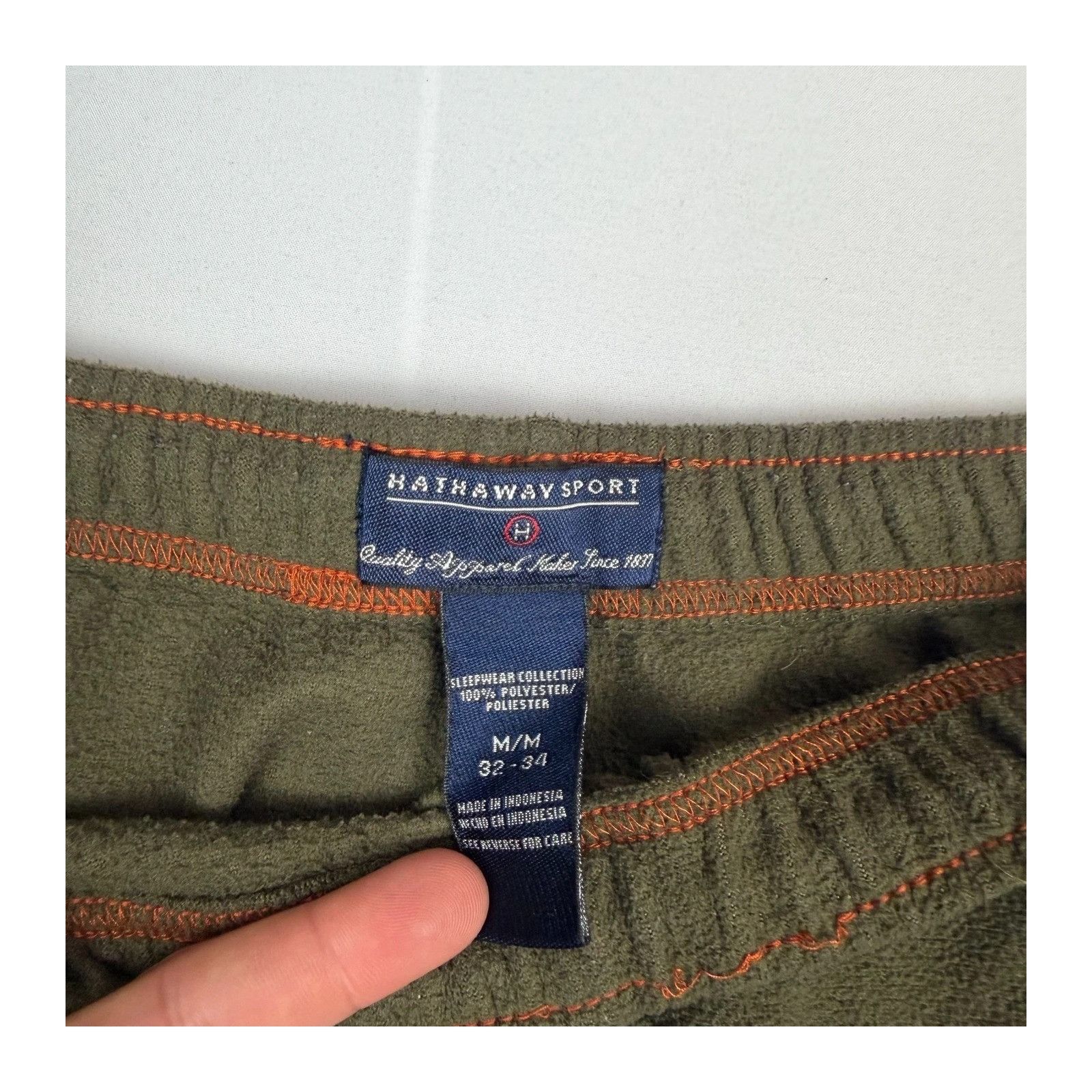 Lady White Co. Hathaway Sport Men’s Med Fleece Lounge Pants Olive Green Paj Size US M / EU 48-50 / 2 - 4 Thumbnail