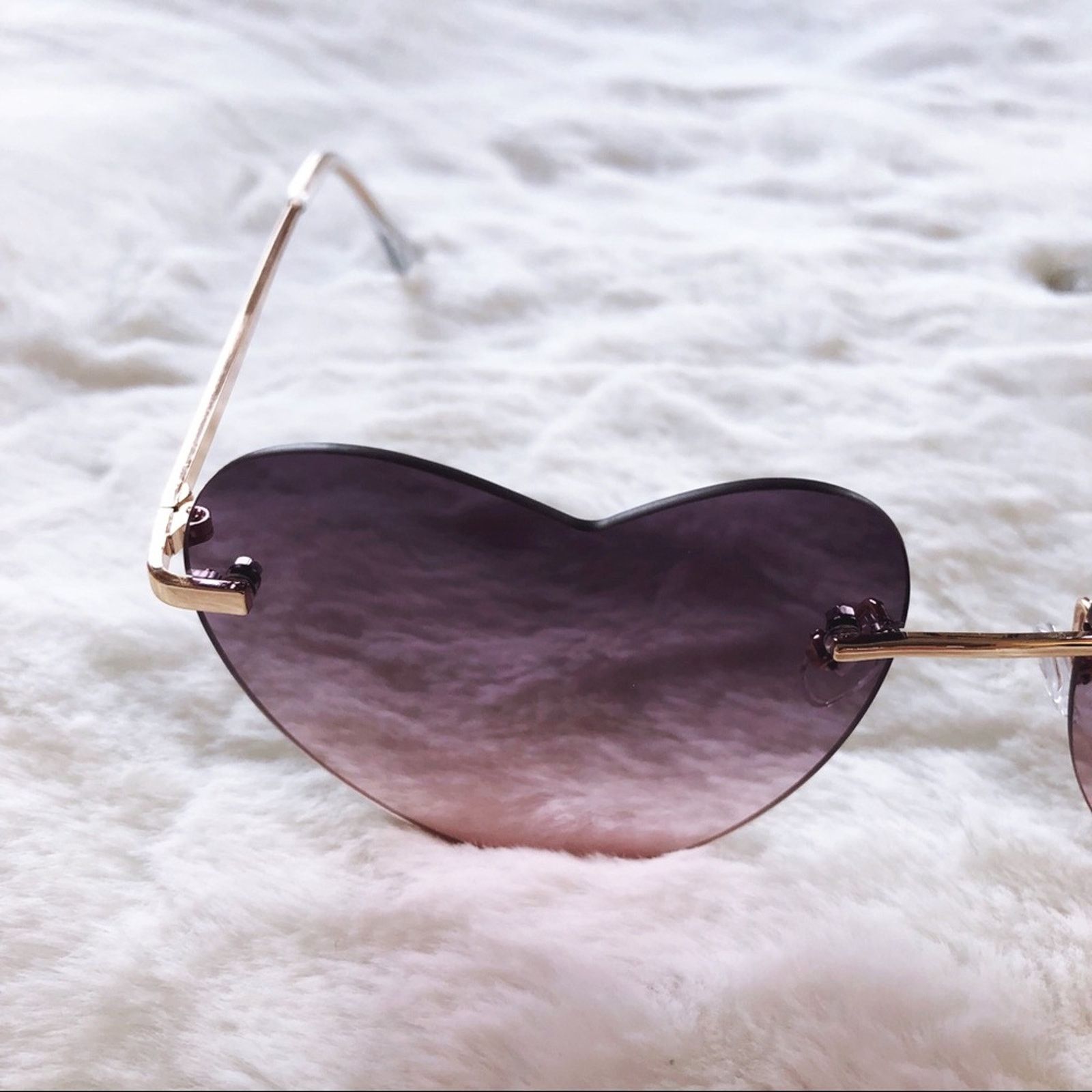 Other Miley Purple Gradient Heart Sunglasses Size ONE SIZE - 7 Thumbnail