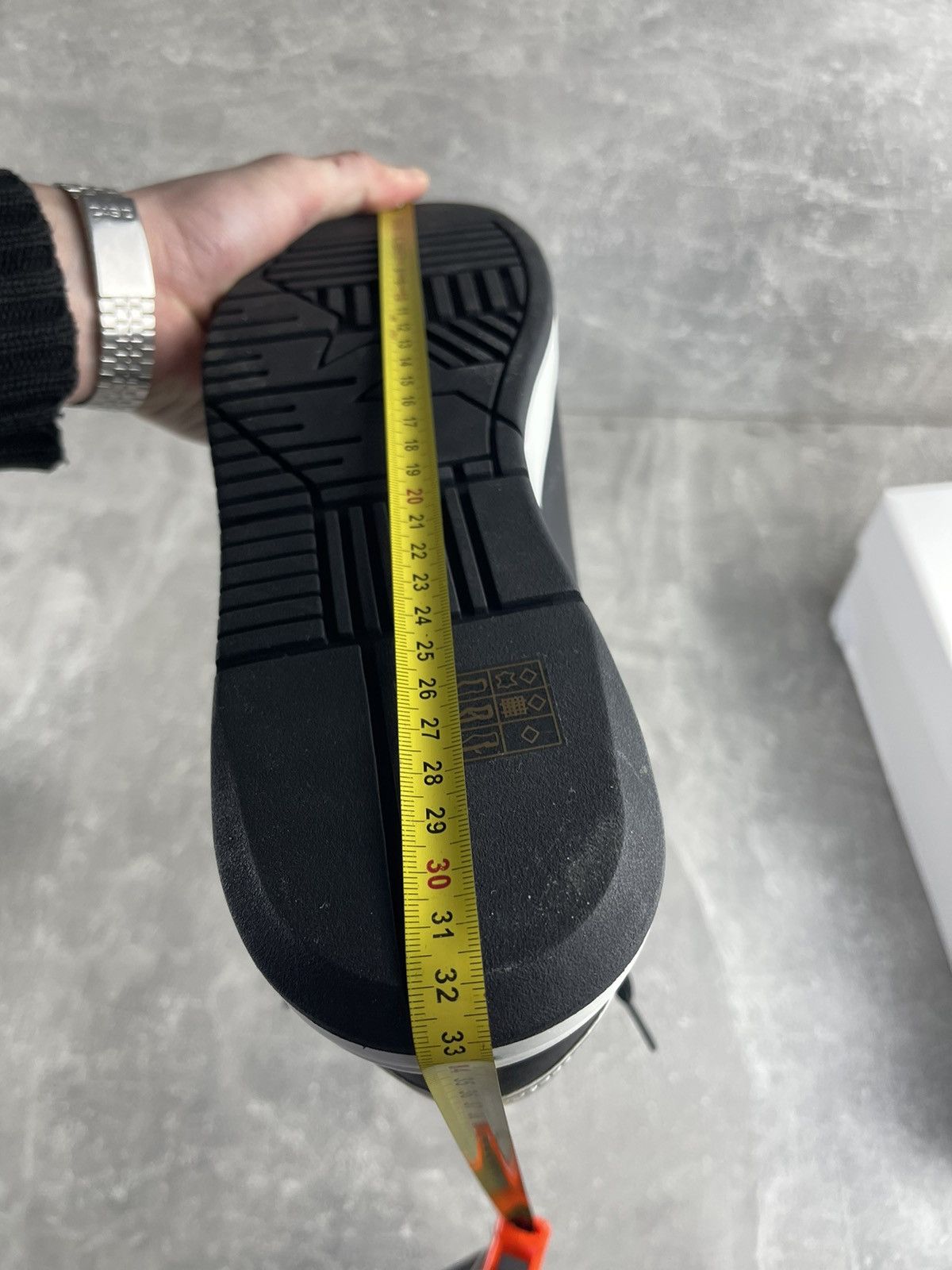 Emporio Armani Emporio Armani NWB Leather Sneakers Black Silver 2019-20 Size US 12 / EU 45 - 12 Thumbnail
