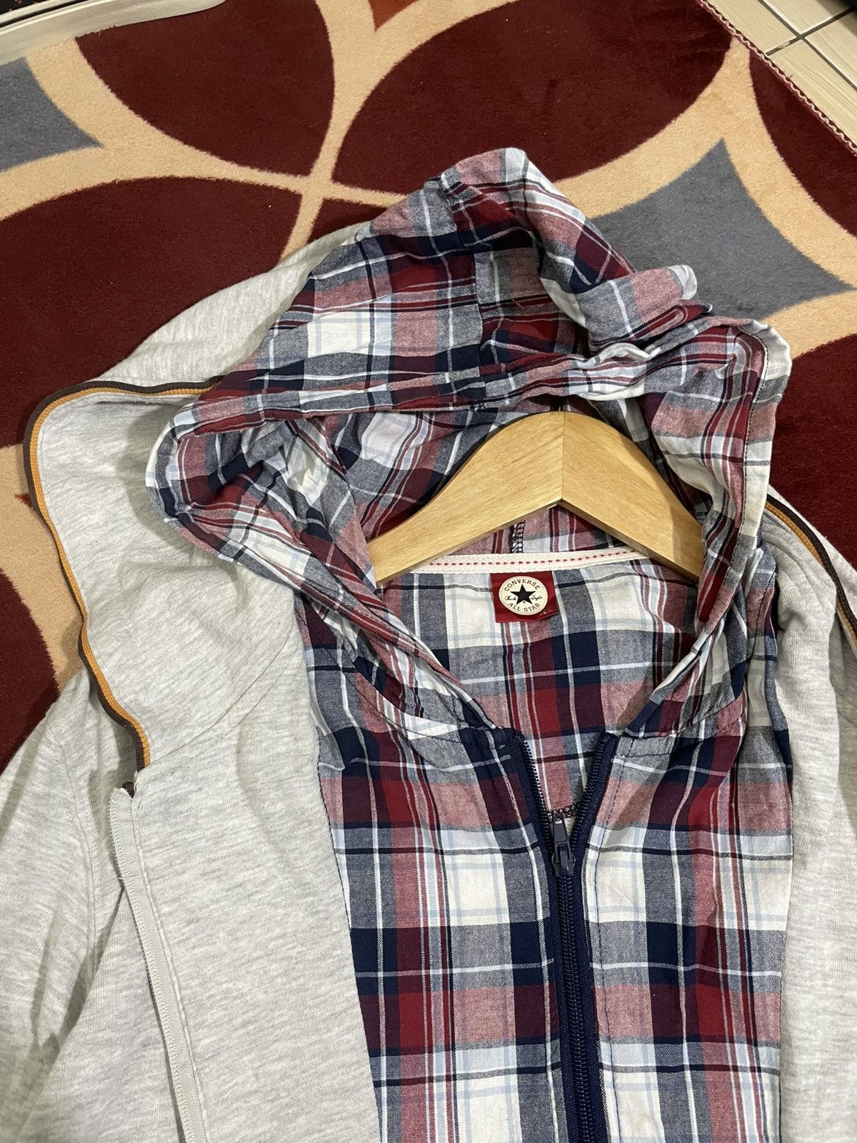 Japanese Brand Hoodie “converse double layer” y2k punk style lgbstyle Size US L / EU 52-54 / 3 - 10 Thumbnail