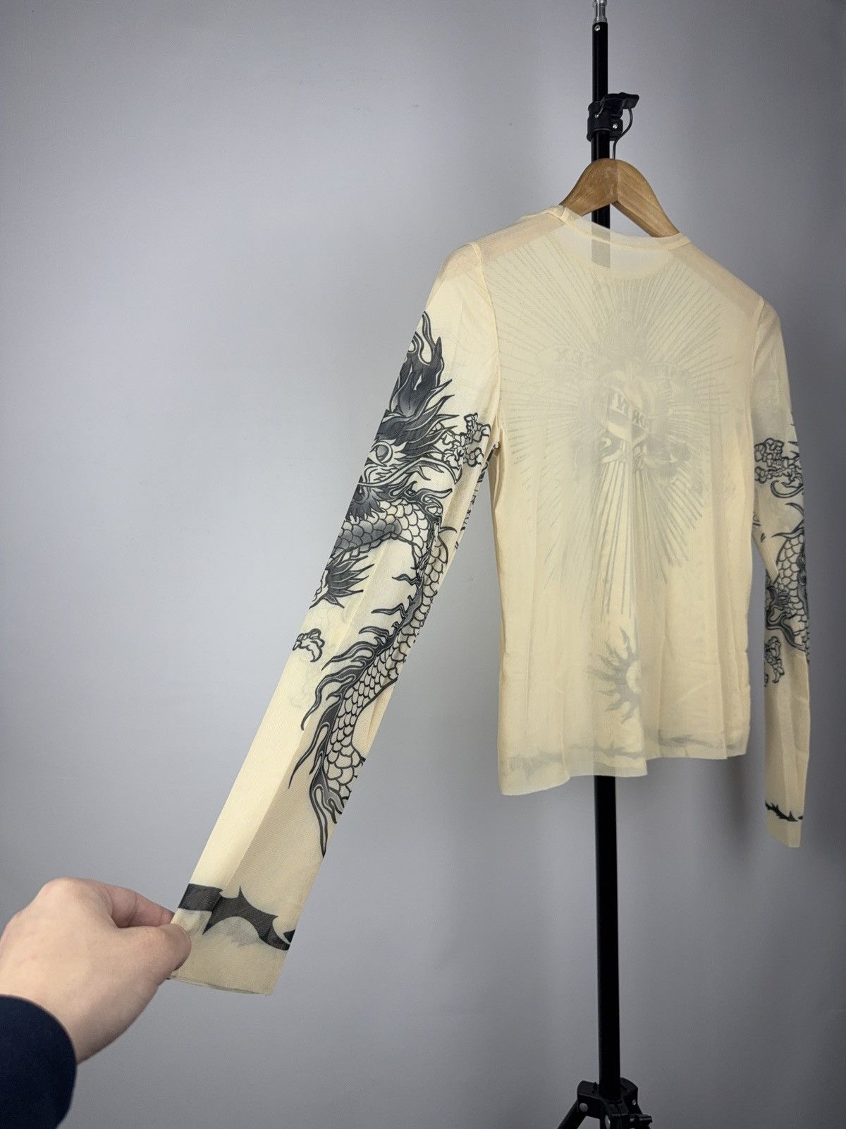 Designer × Japanese Brand STYLE ❗️Save The Queen Jean Paul Gaultier Mesh Top Blouses Size L / US 10 / IT 46 - 6 Thumbnail